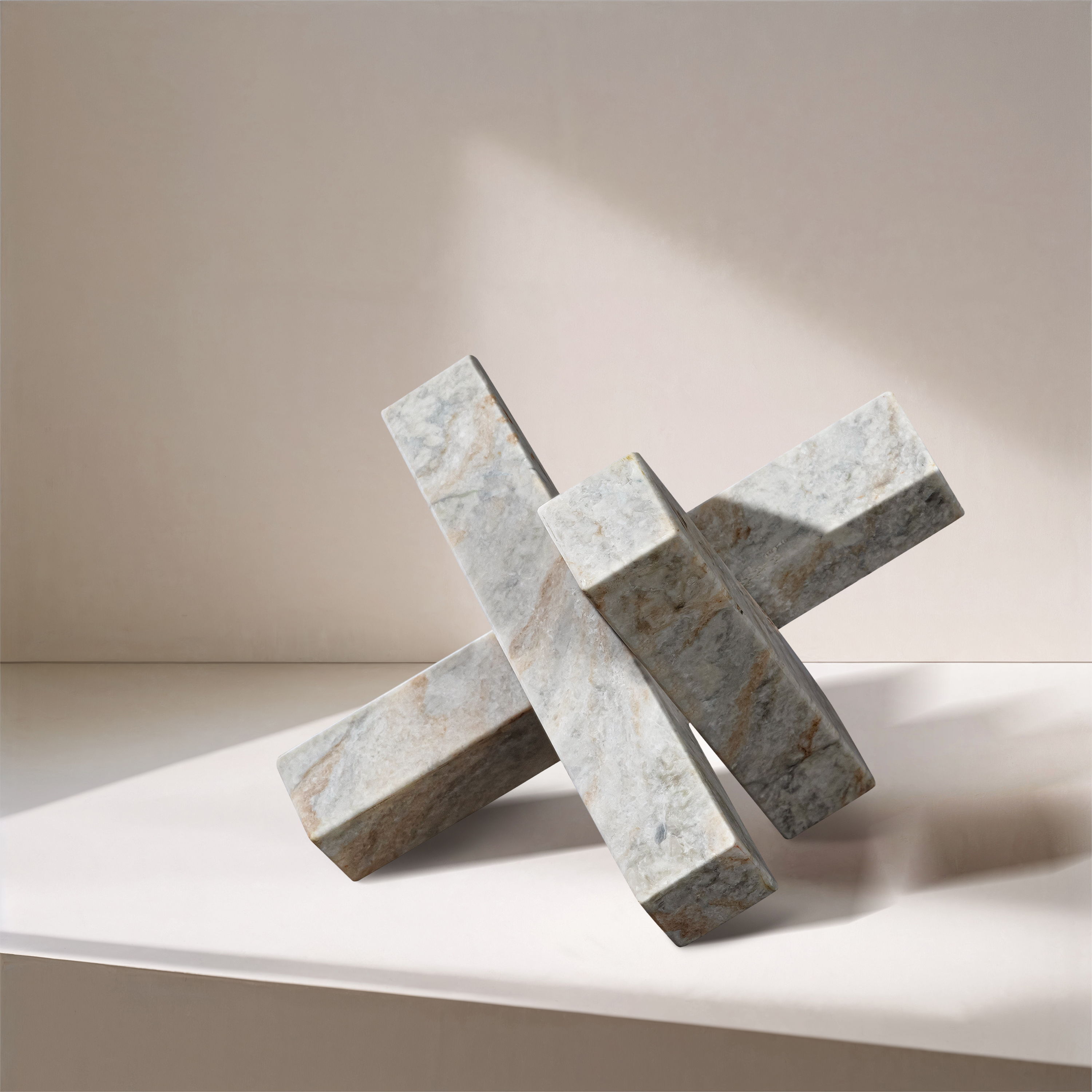 Stix - Marble Decorative Object - Brown