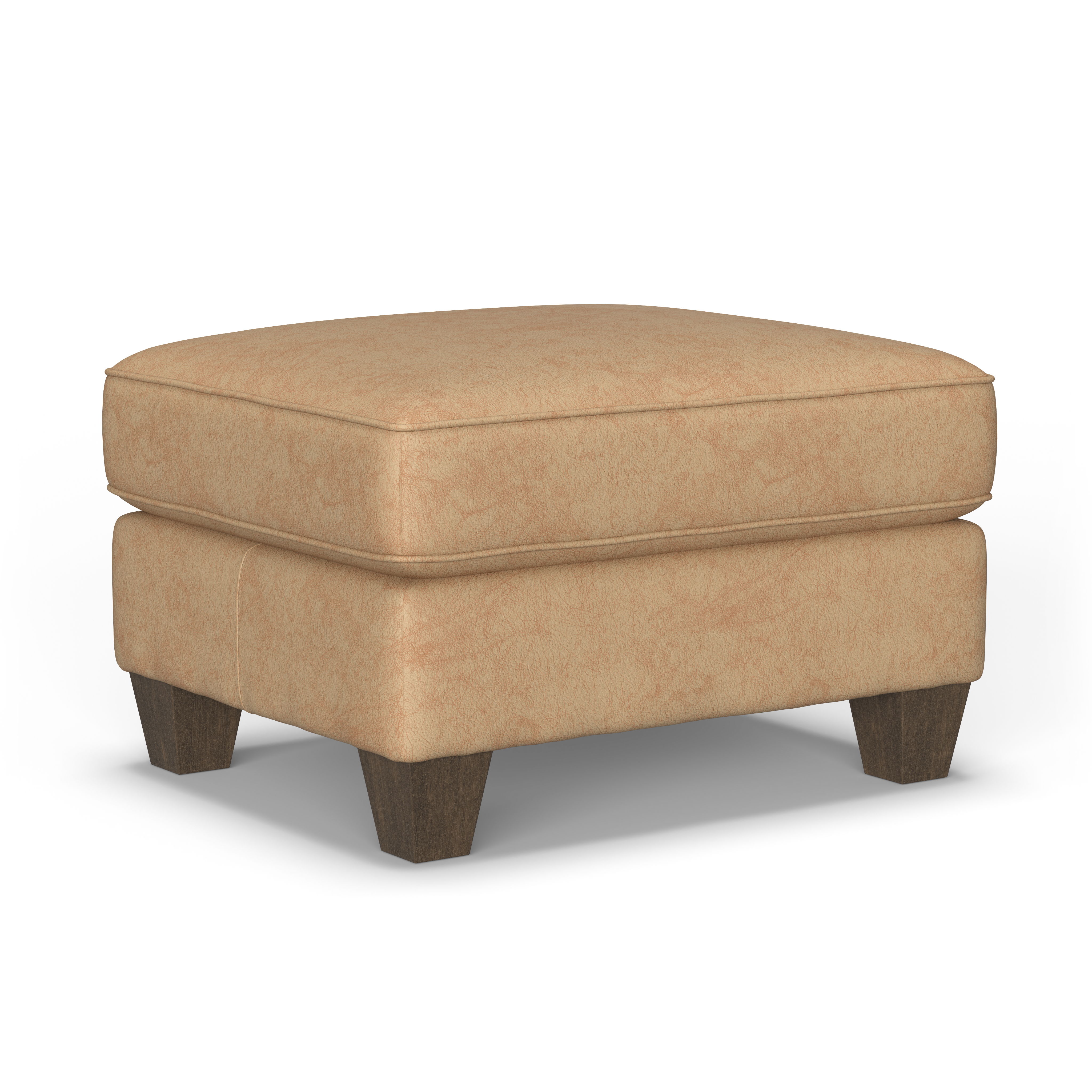 Dempsey - Leather Ottoman, beige