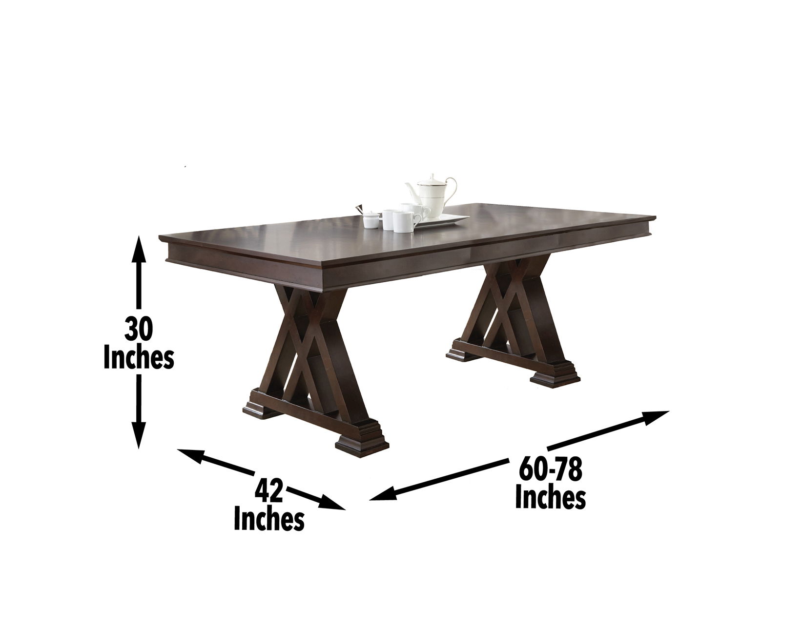 Adrian - Table Base - Dark Brown