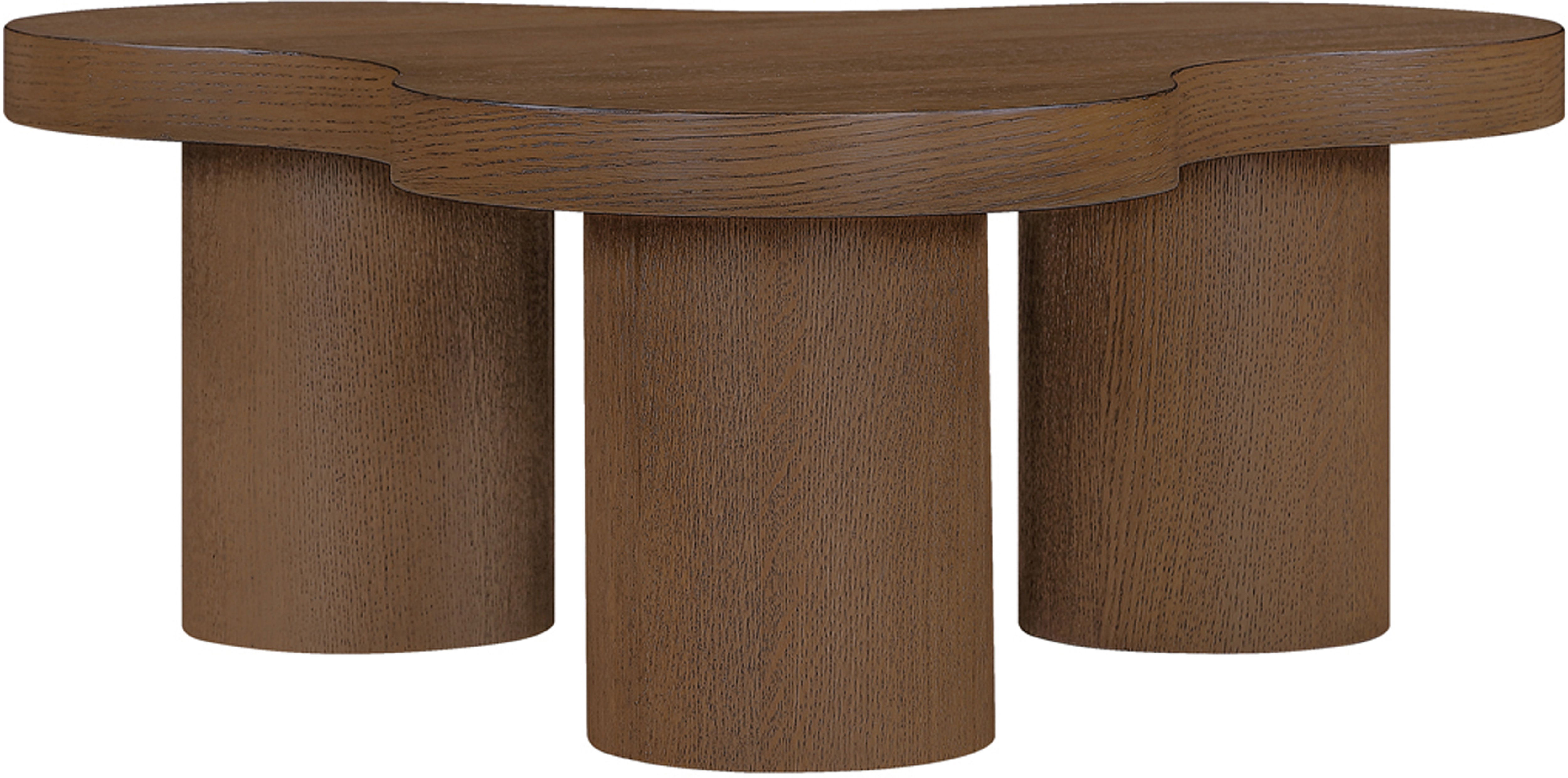 Cove - Oak Veneer And Solid Wood Coffee Table - Brown Walnut