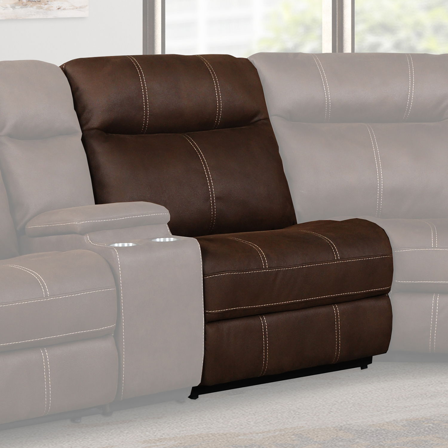 Parker House Mason - Manual Armless Recliner - Dark Kahlua