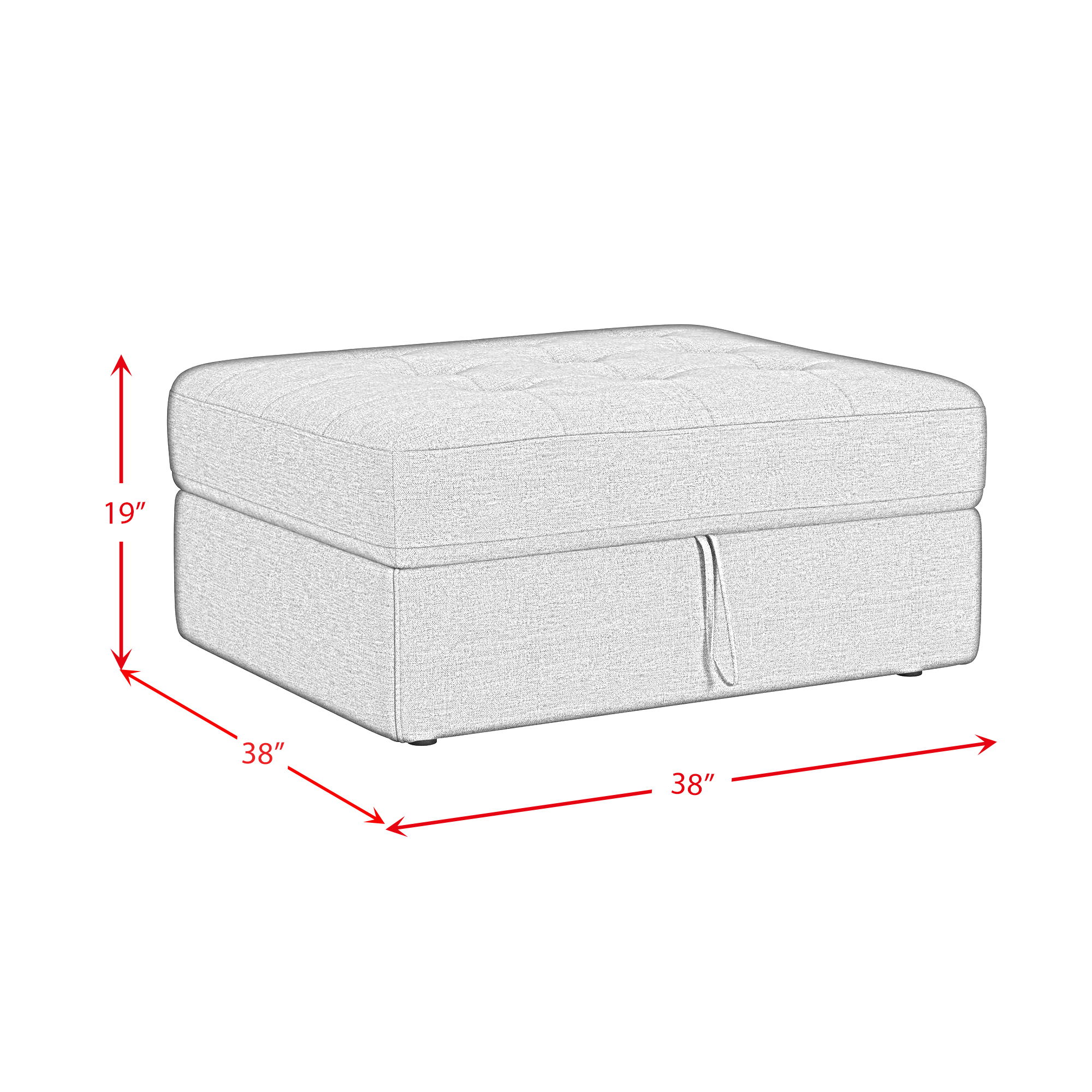 Options One - Storage Ottoman - Ash