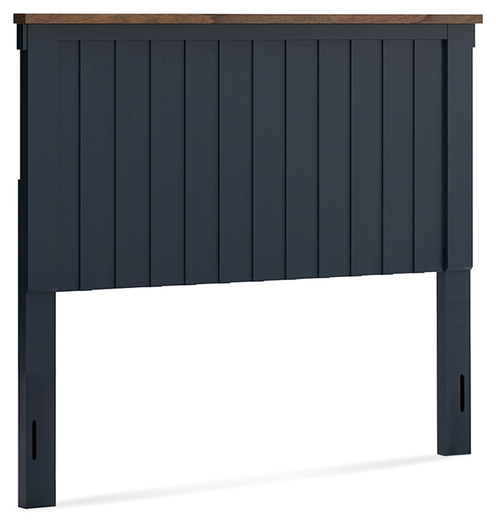 Ashley Landocken Full Panel Headboard - Brown/Blue