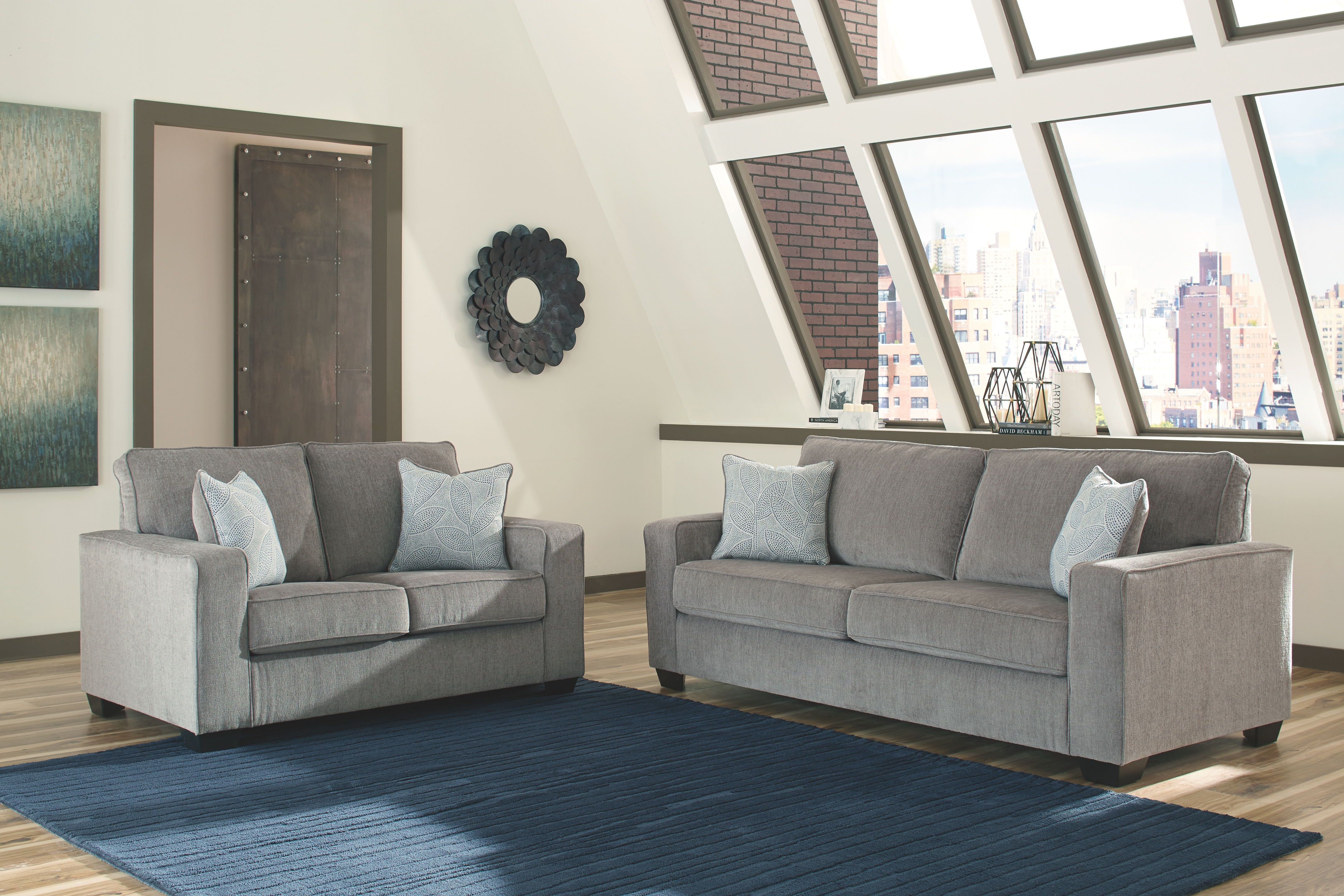 Ashley Furniture Altari - 4 Pc. - Sofa, Loveseat, Chair, Ottoman - Alloy - Image 7