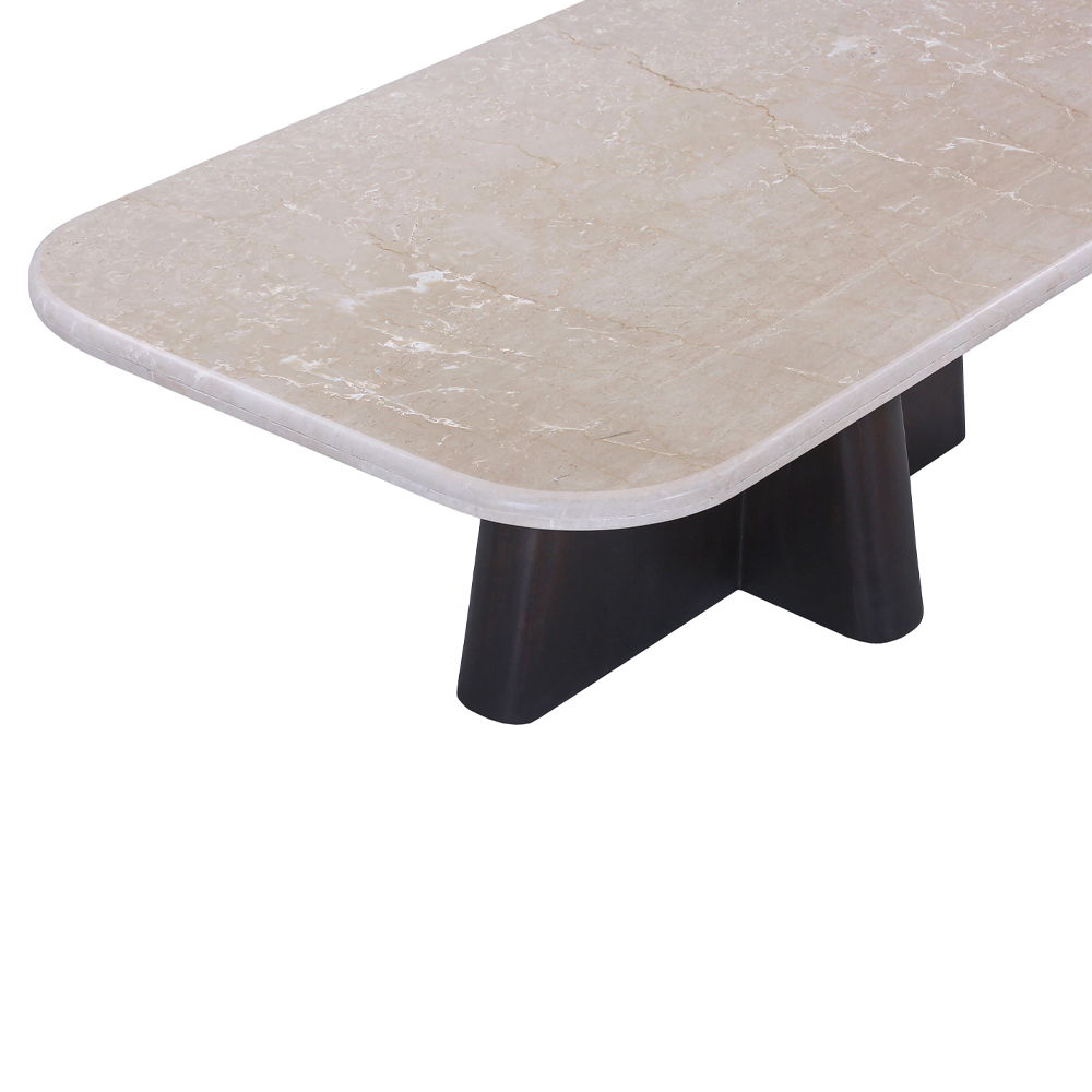 Jacory - Coffee Table With Bottocino Marble Top - Espresso, dark brown, view 3