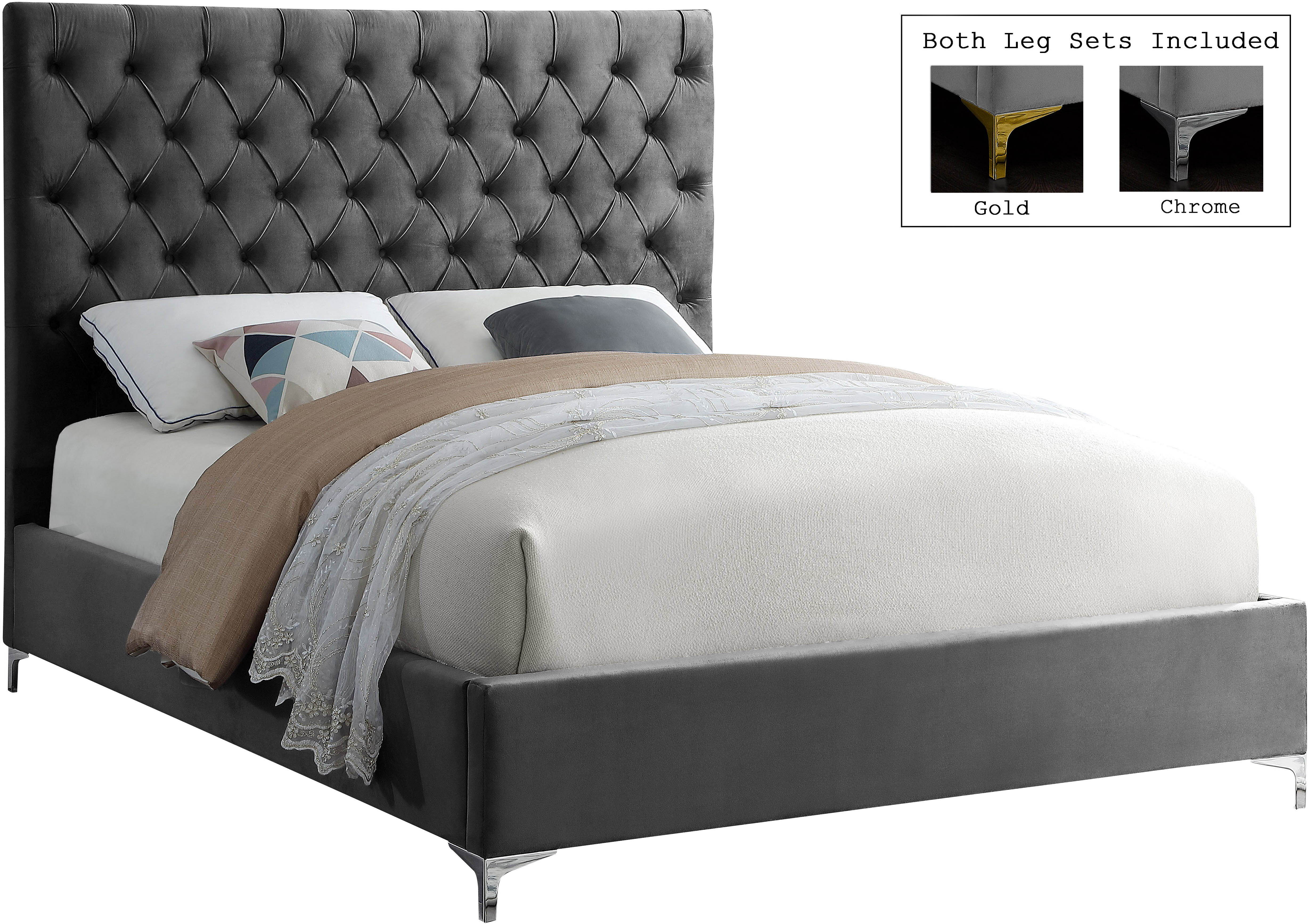 Cruz - King Bed - Gray