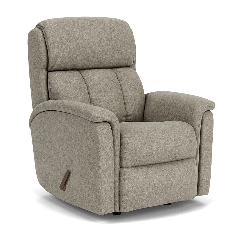 Luna - Transitional Fabric Recliner, blue