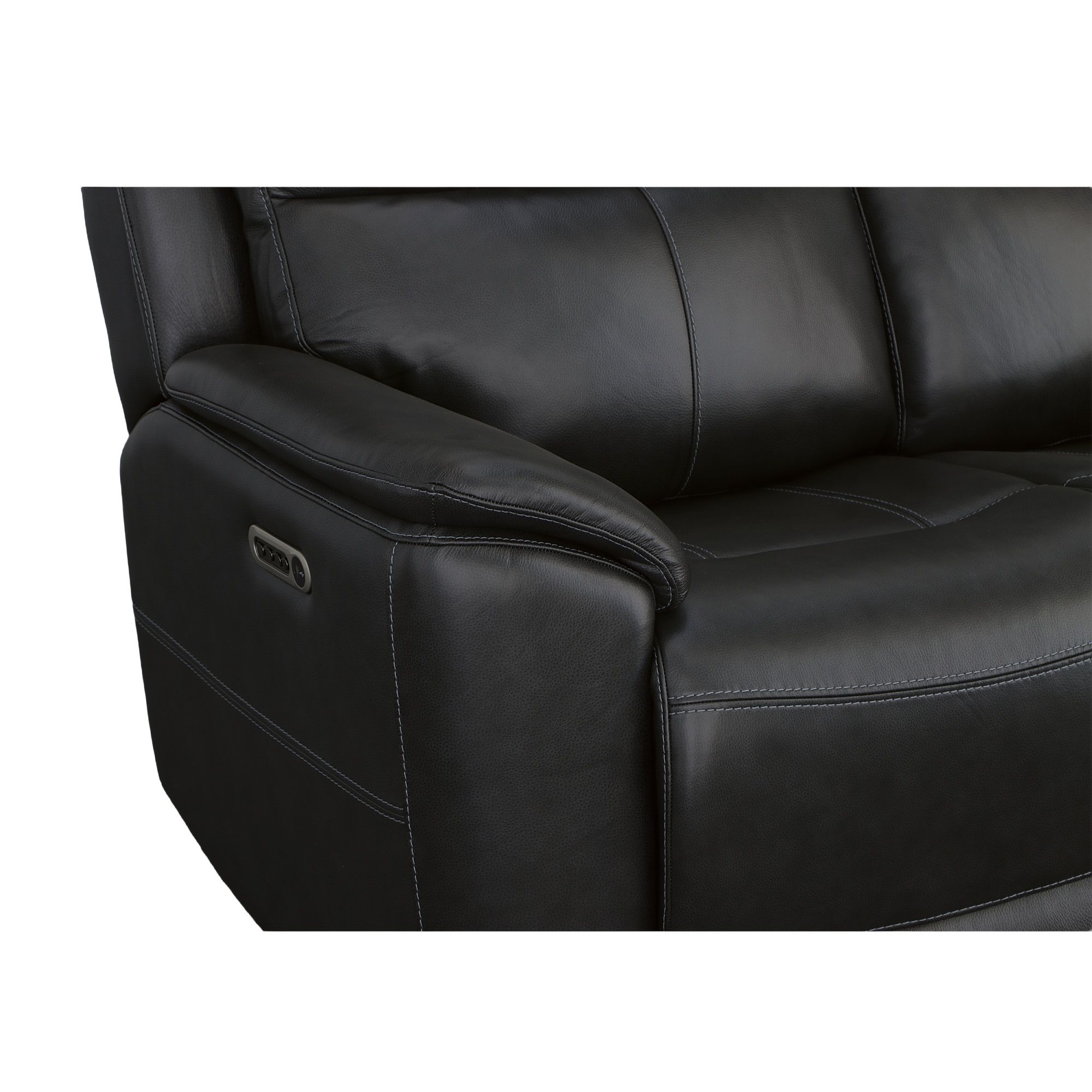 Crew - Power Reclining Sofa With Power Headrests & Lumbar - Raven, black, view 7