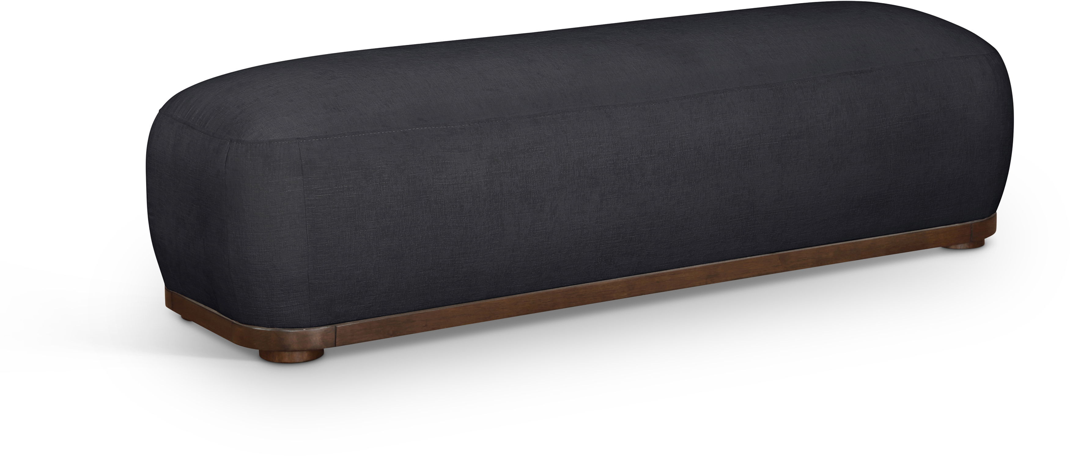 Calum - Bench With Brown Frame - Black