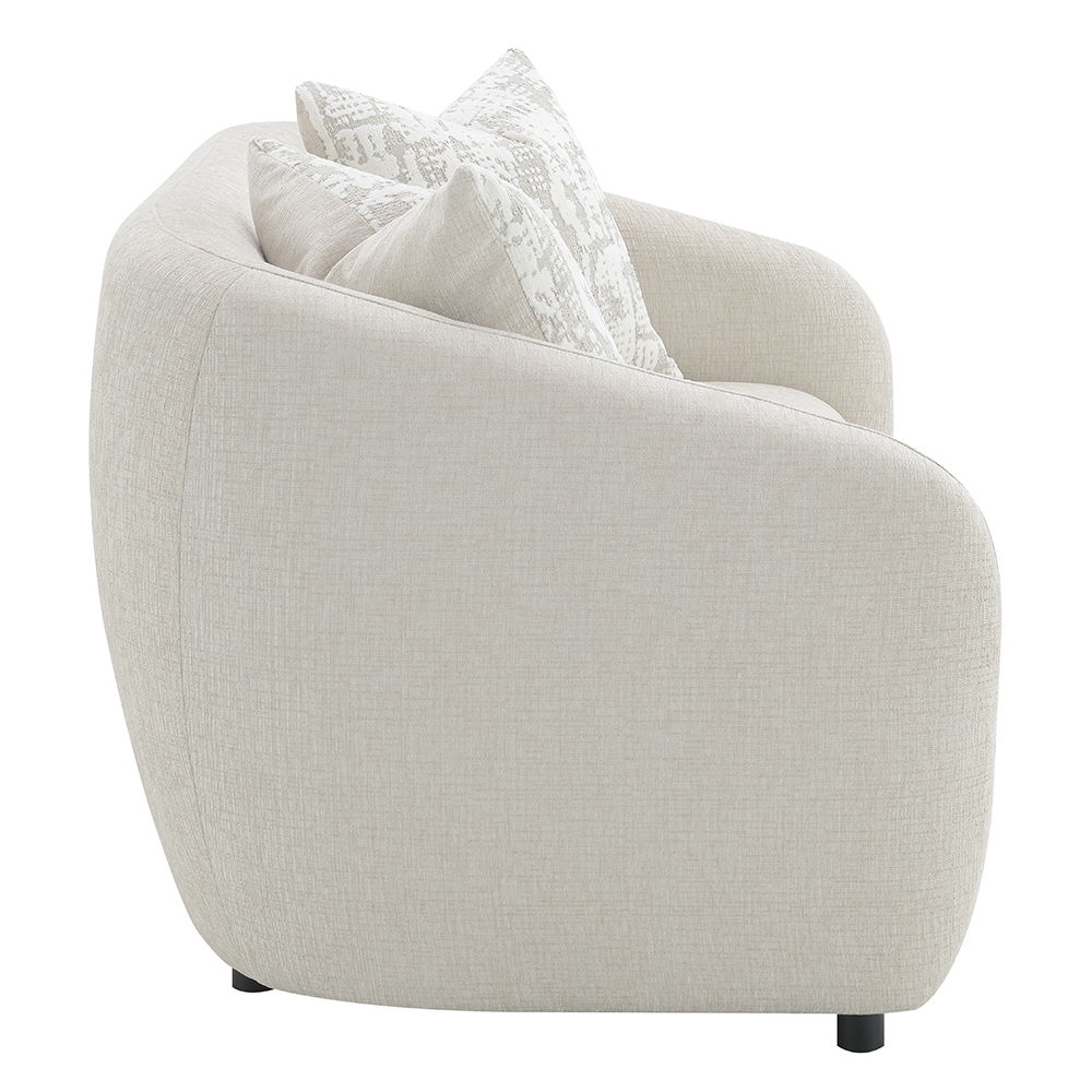 Etienne - Loveseat With 2 Pillows - Beige Linen, beige, view 3