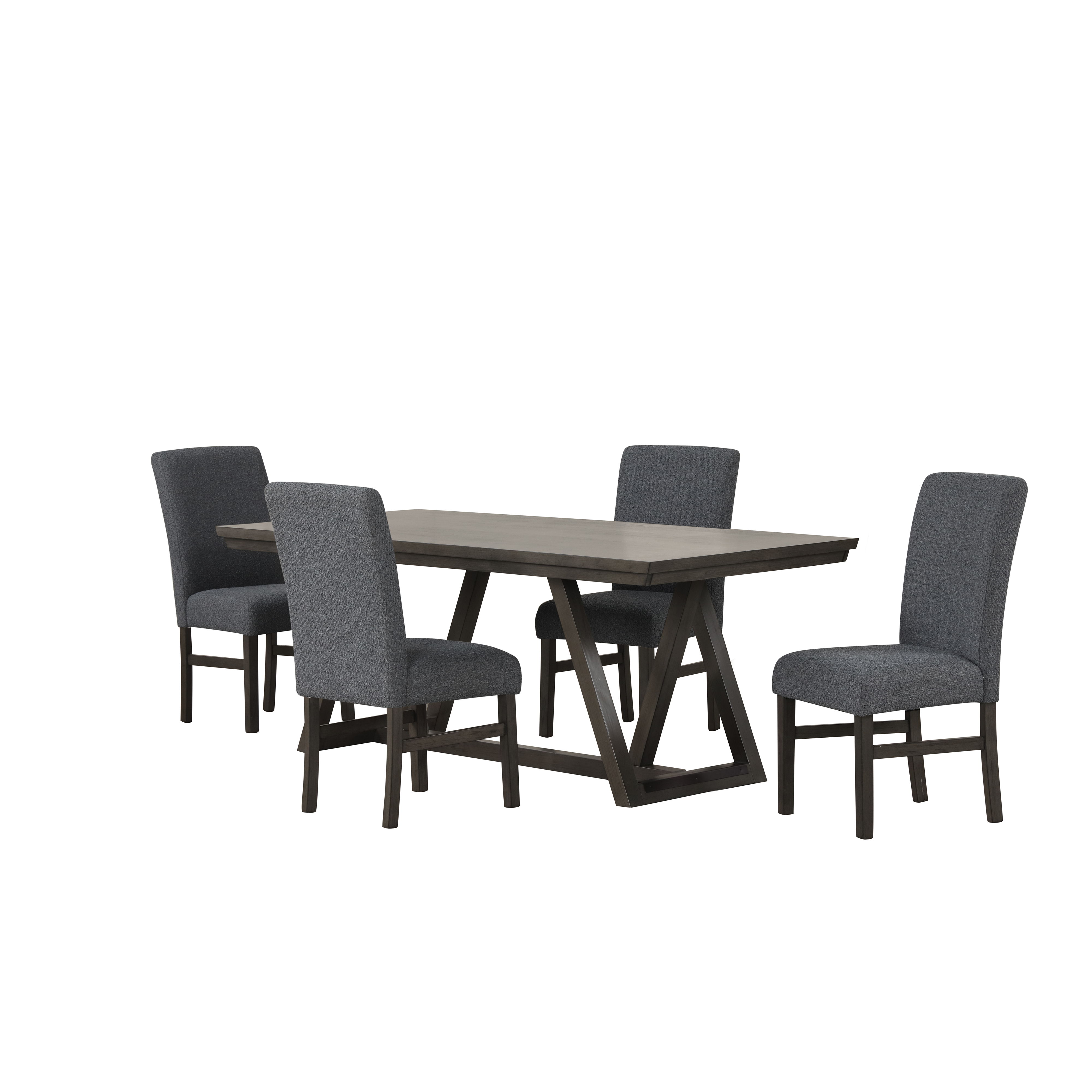 High Line - Dining Table & 4 Chairs - Gray