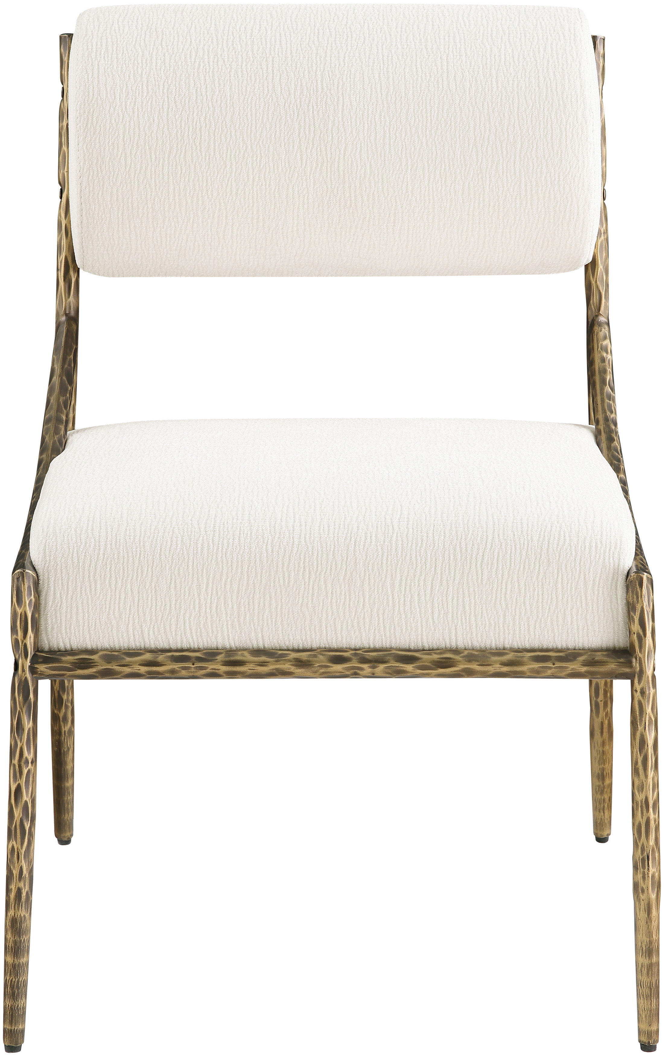 Bastille - Upholstered Dining Side Chair (Set of 2) - Cream / Brass