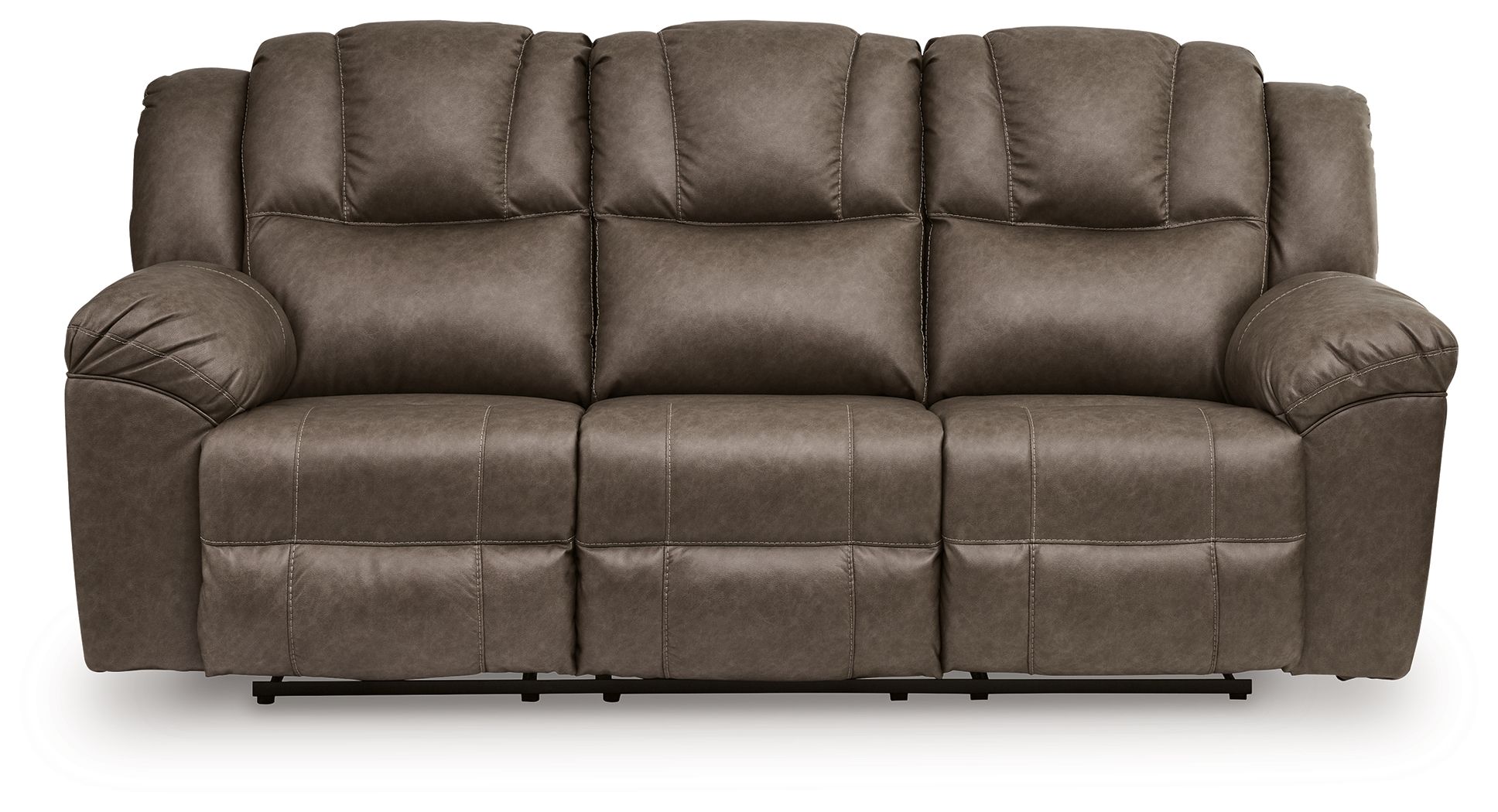 Ashley Furniture Lowilla - Reclining Sofa - Driftwood - Image 4