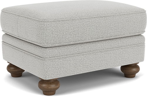 Winston - Fabric Ottoman, light gray