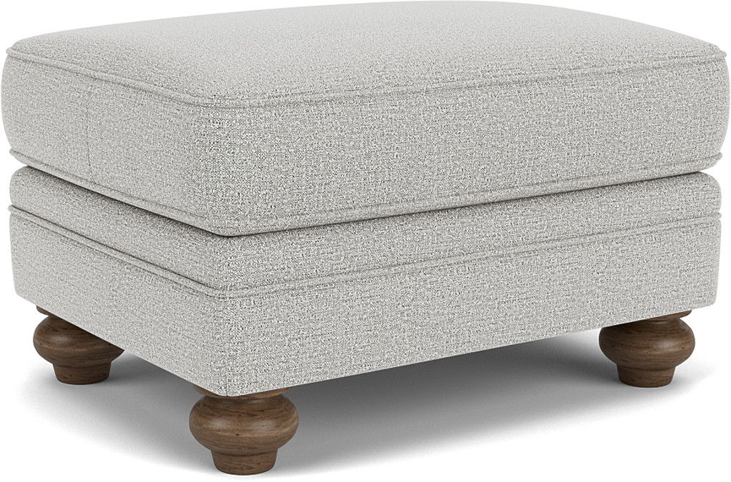Winston - Fabric Ottoman, light gray