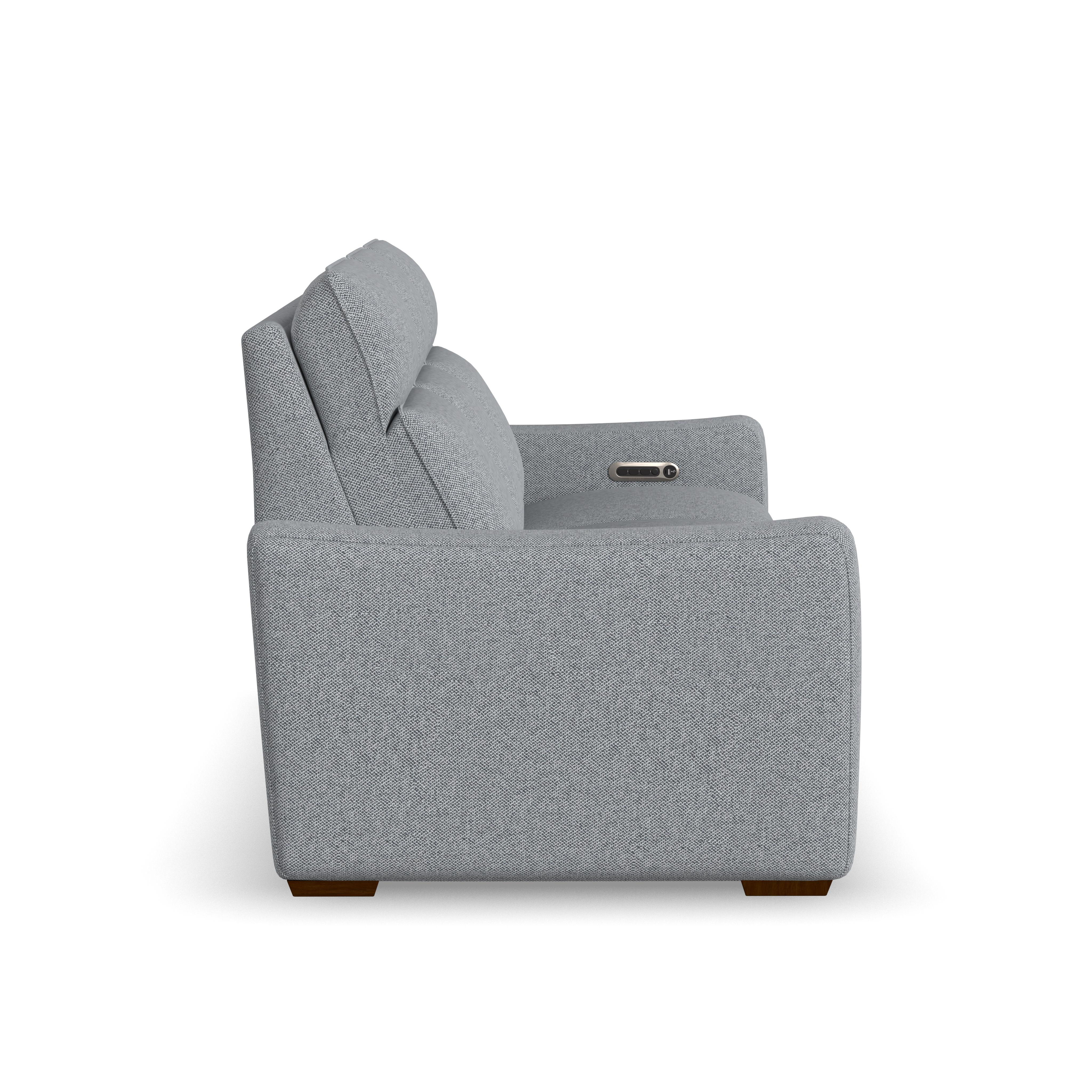 Ava - Power Reclining Sofa With Power Headrest & Lumbar - Gray, gray, view 3