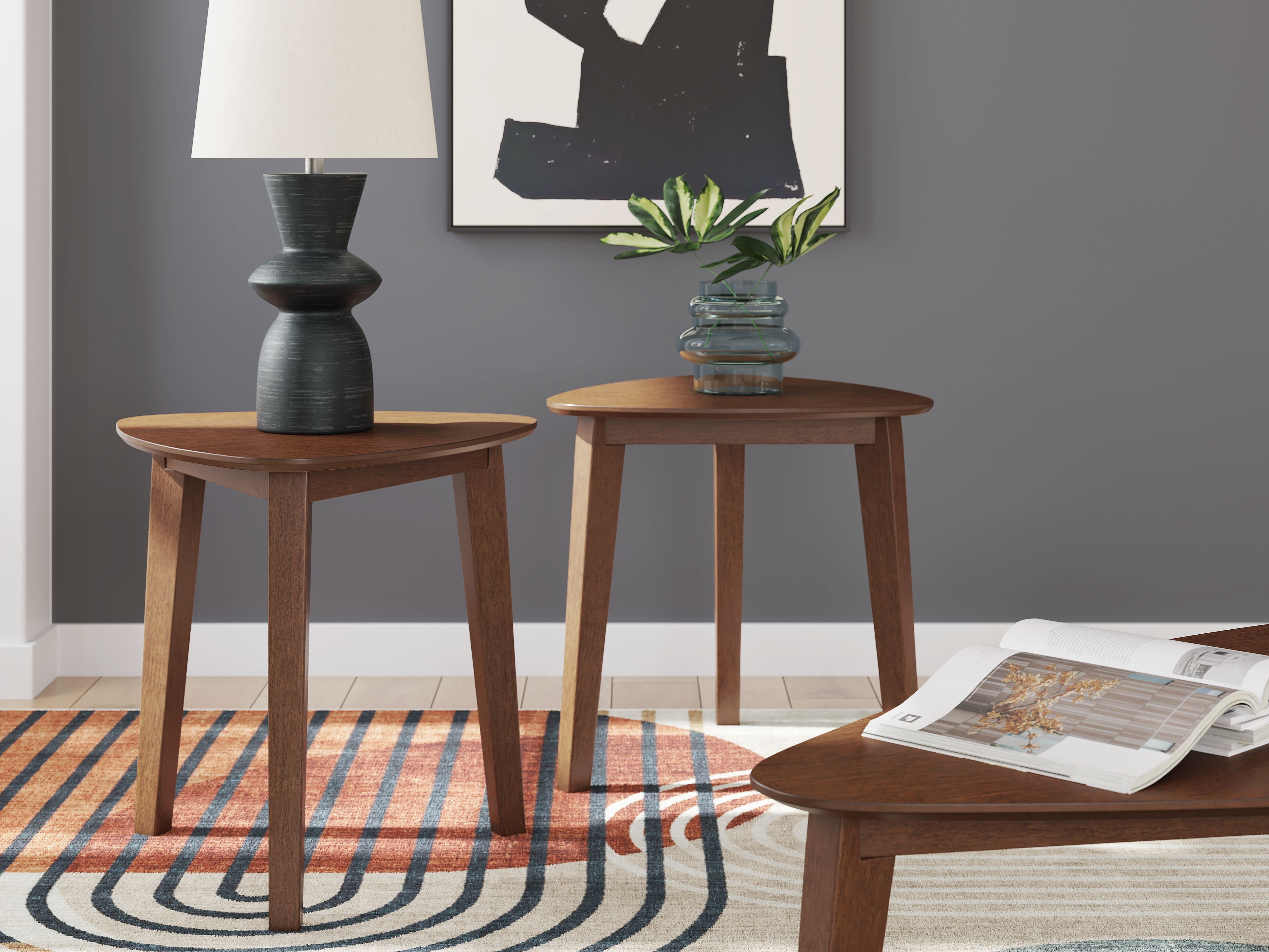 Ashley Furniture Lyncott - Occasional Wood Table Set (Set of 3) - Brown - Image 12