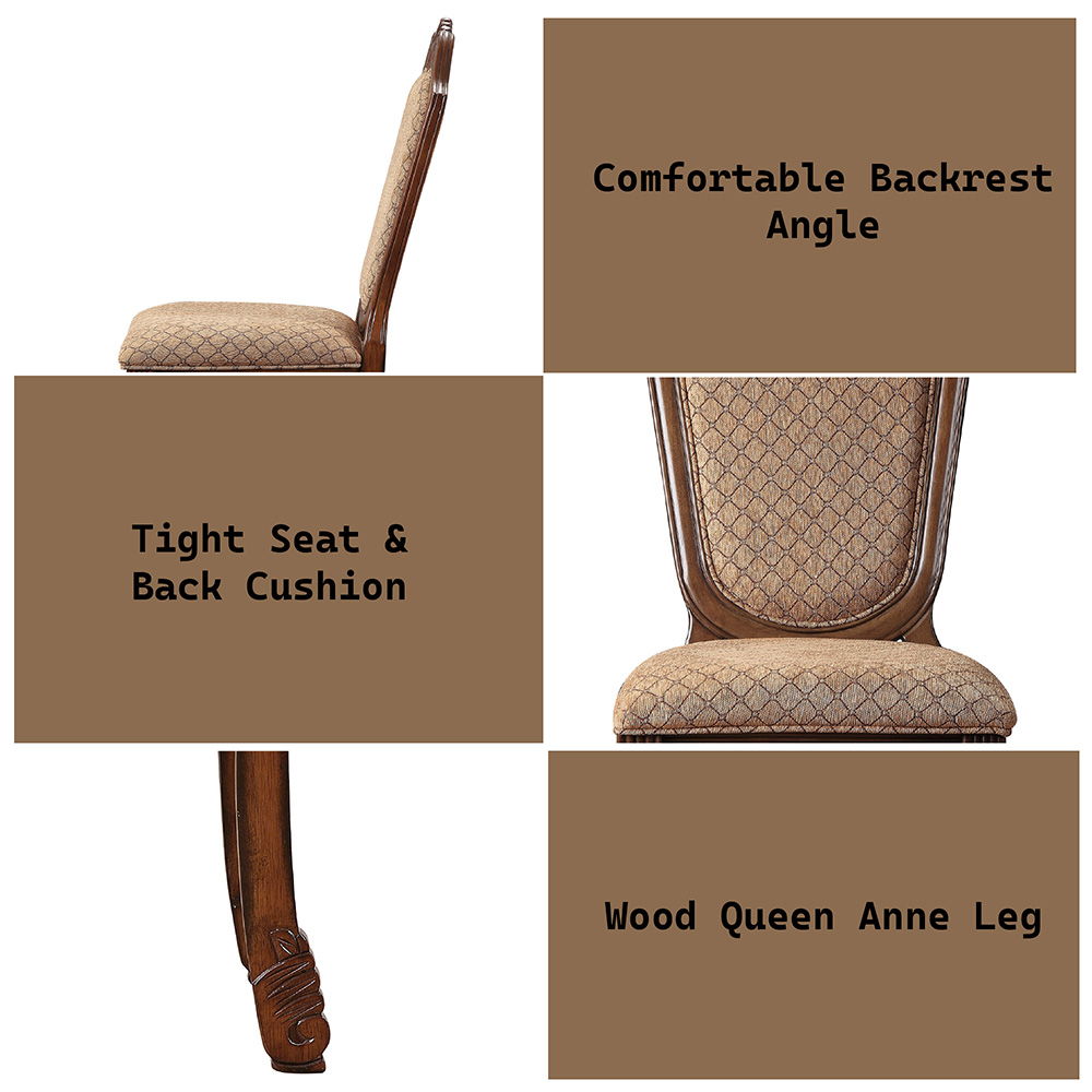 Chateau De Ville - Side Chair (Set of 2) - Fabric & Cherry, dark brown, view 7