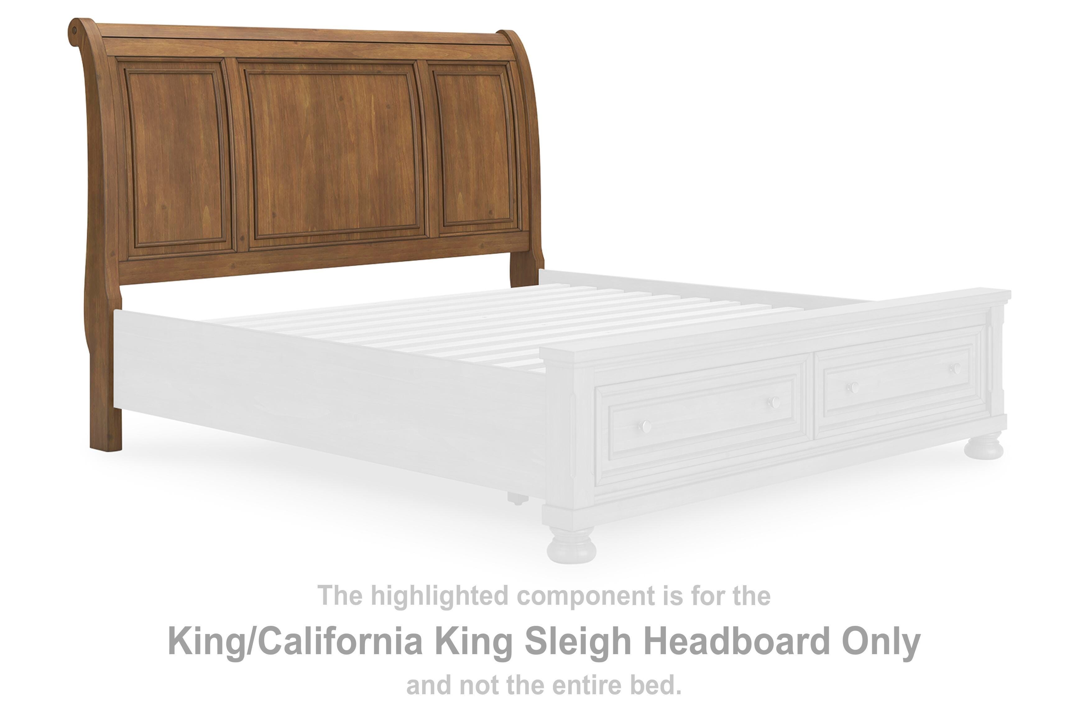 Feddinger – King/California King Sleigh Headboard – Medium Brown