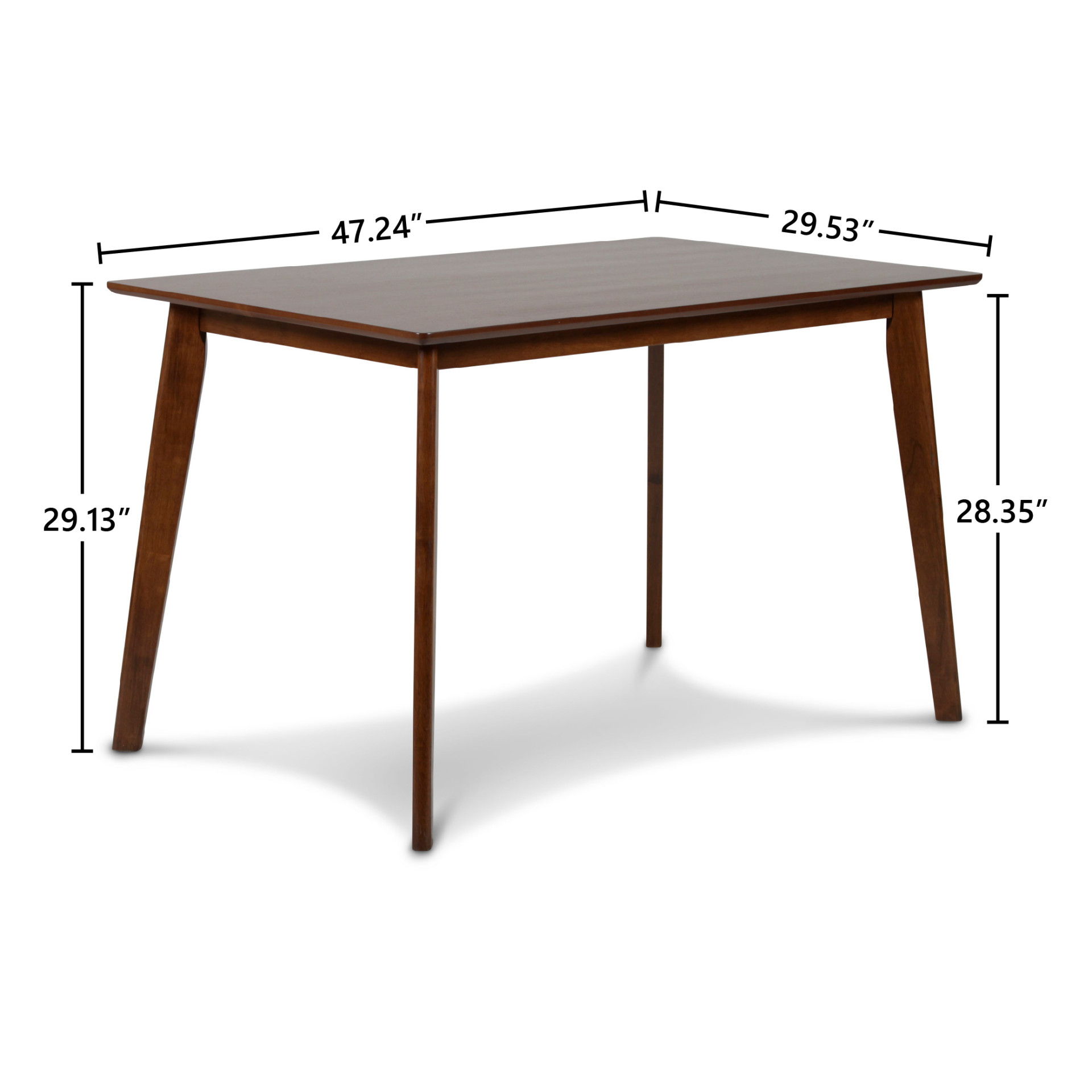 Morocco - Rectangle Dining Table - Walnut Brown, dark brown, view 6