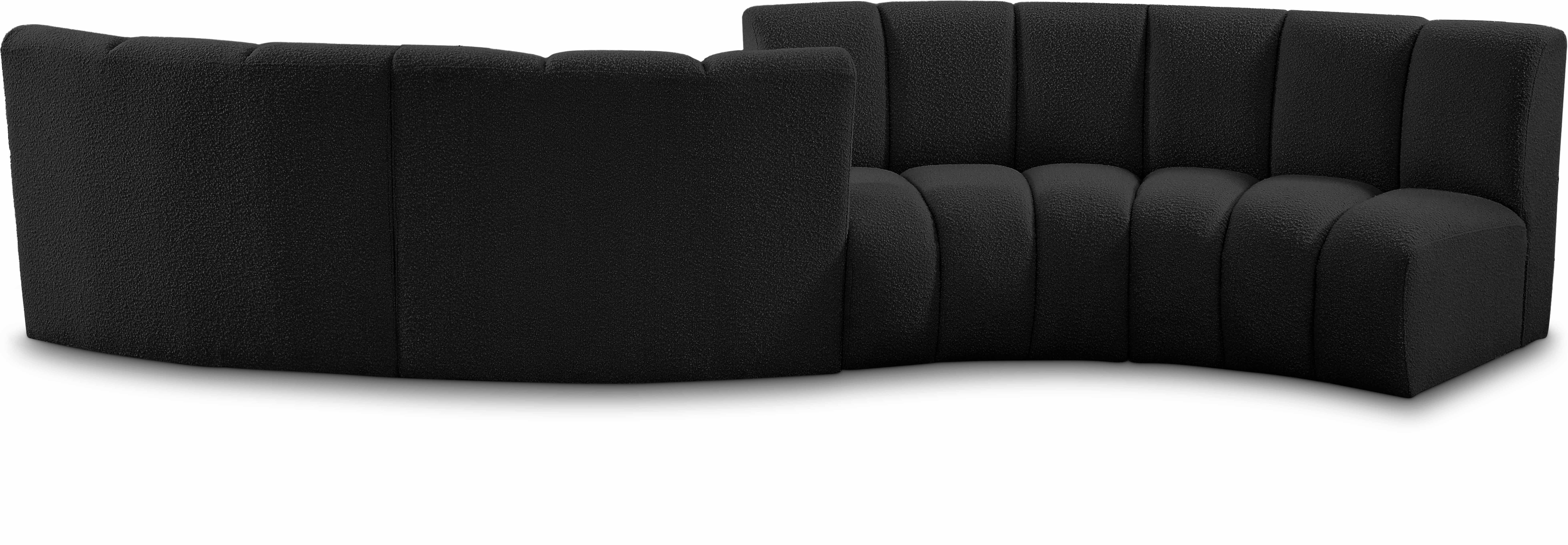 Infinity - 4 Piece Modular Sectional - Black - Fabric