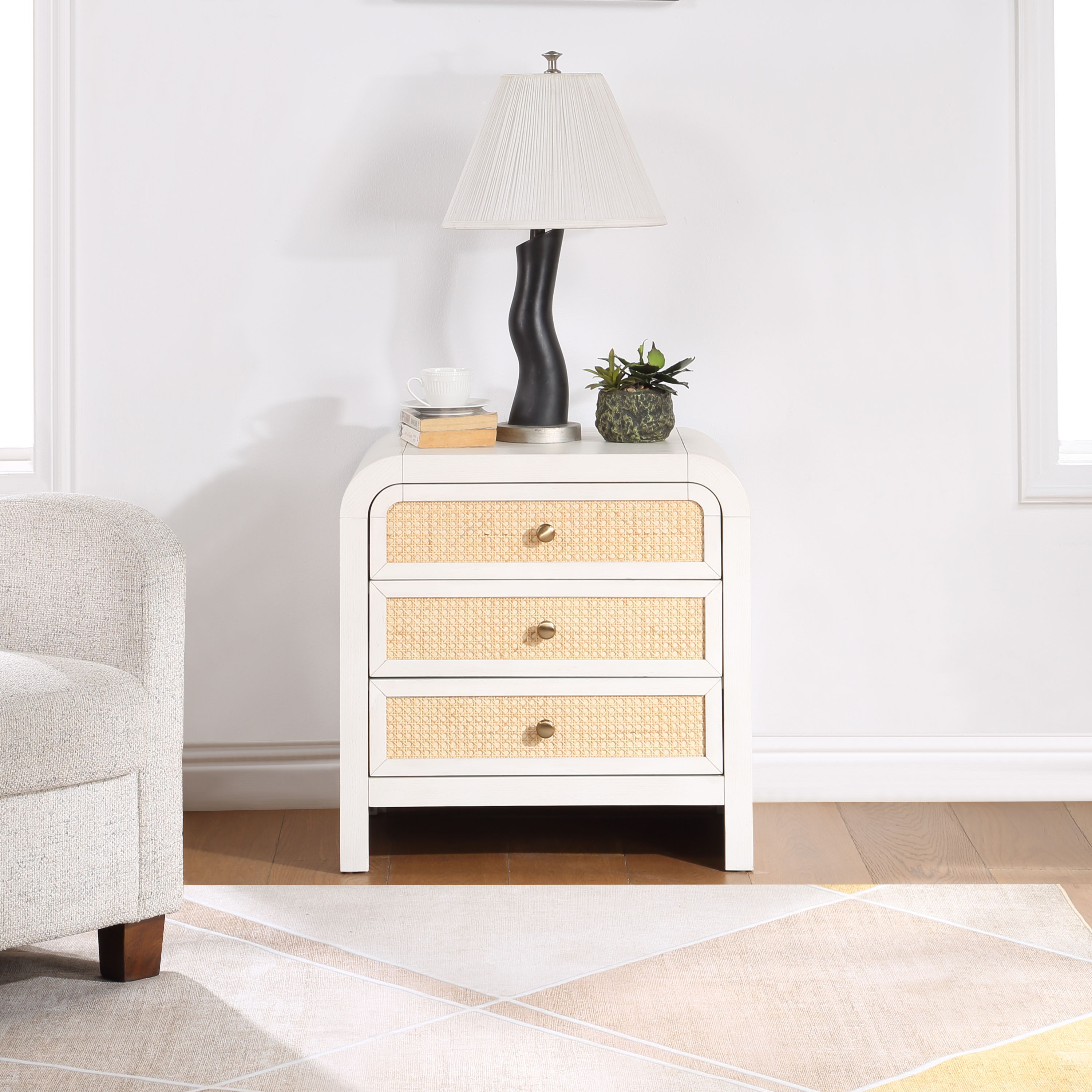 Siena - Night Stand - White