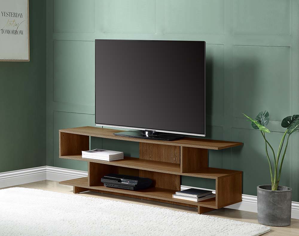 Abhay - TV Stand - Walnut Finish Image