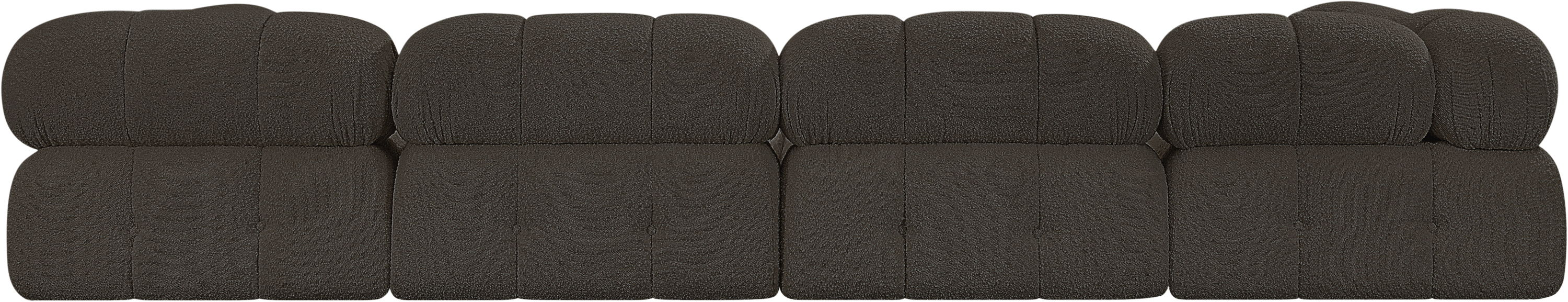 Ames - 5 Piece Fabric Modular Sectional - Brown