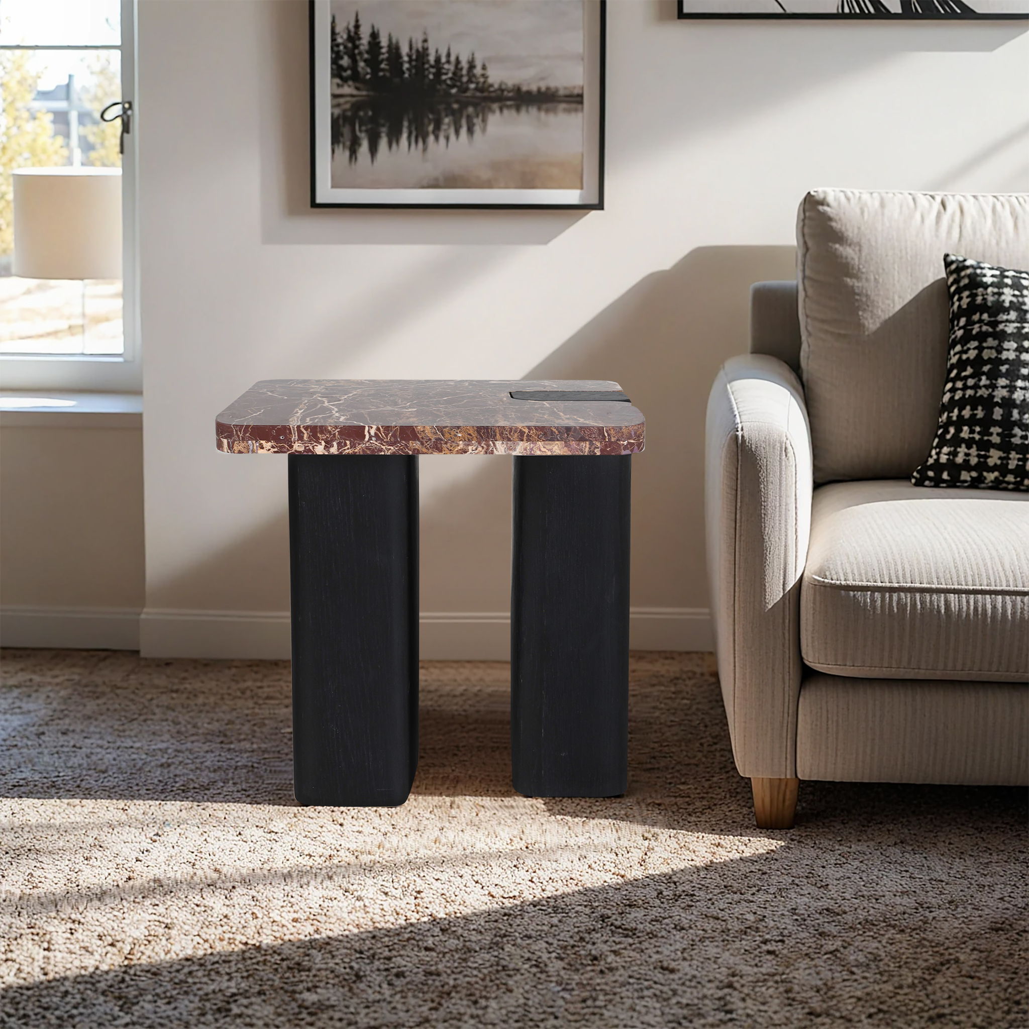 Ravenna - End Table - Burgundy