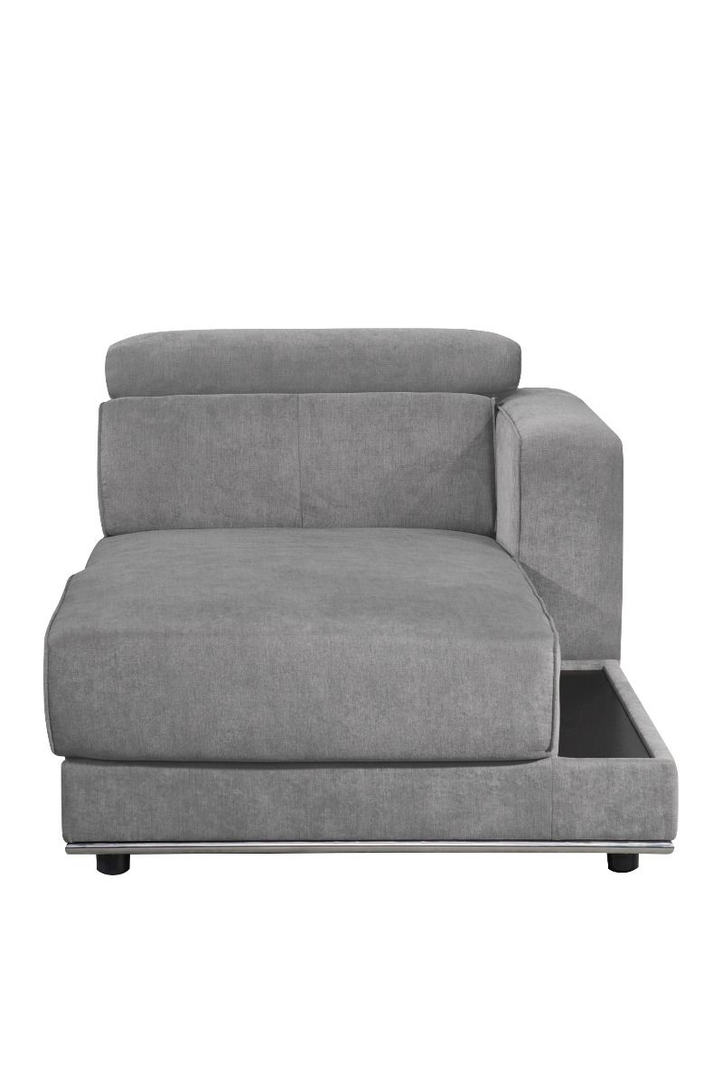 Alwin - Modular Rf Chaise - Dark Gray Fabric, dark gray, view 2