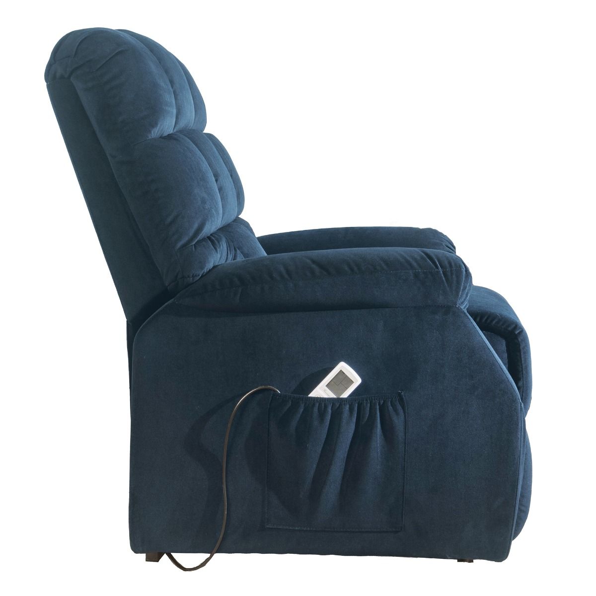 Ipompea - Recliner With Power Lift & Massage - Black Velvet, black, view 2