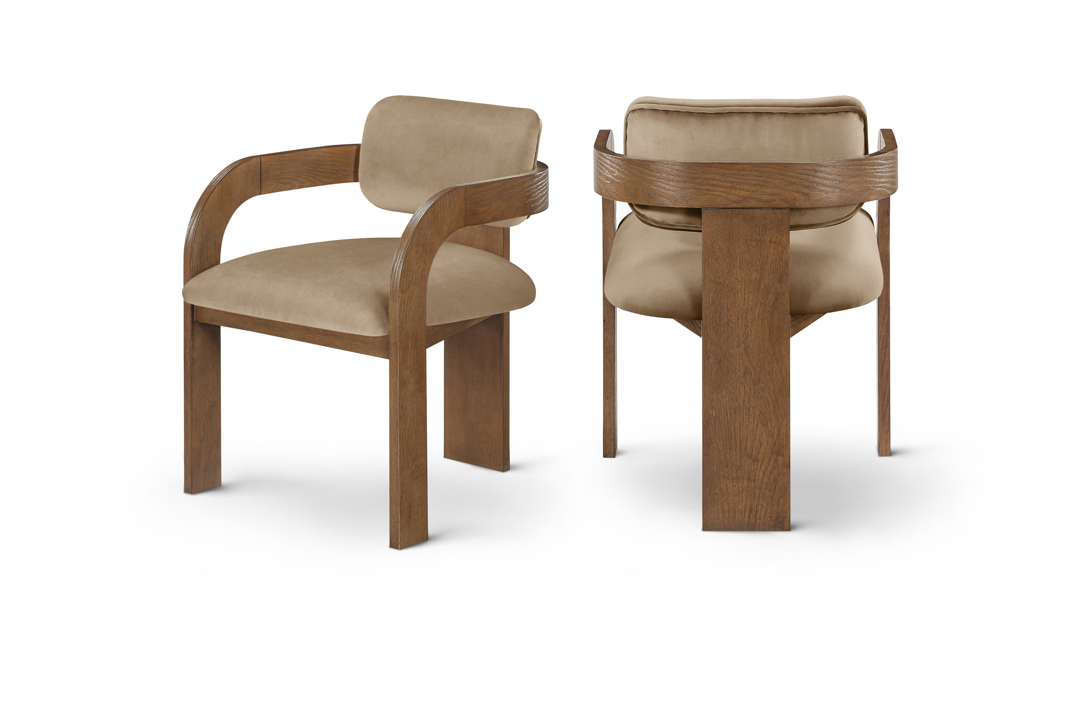 Cedra - Velvet Performance Fabric Upholstered Dining Chair (Set of 2) - Beige