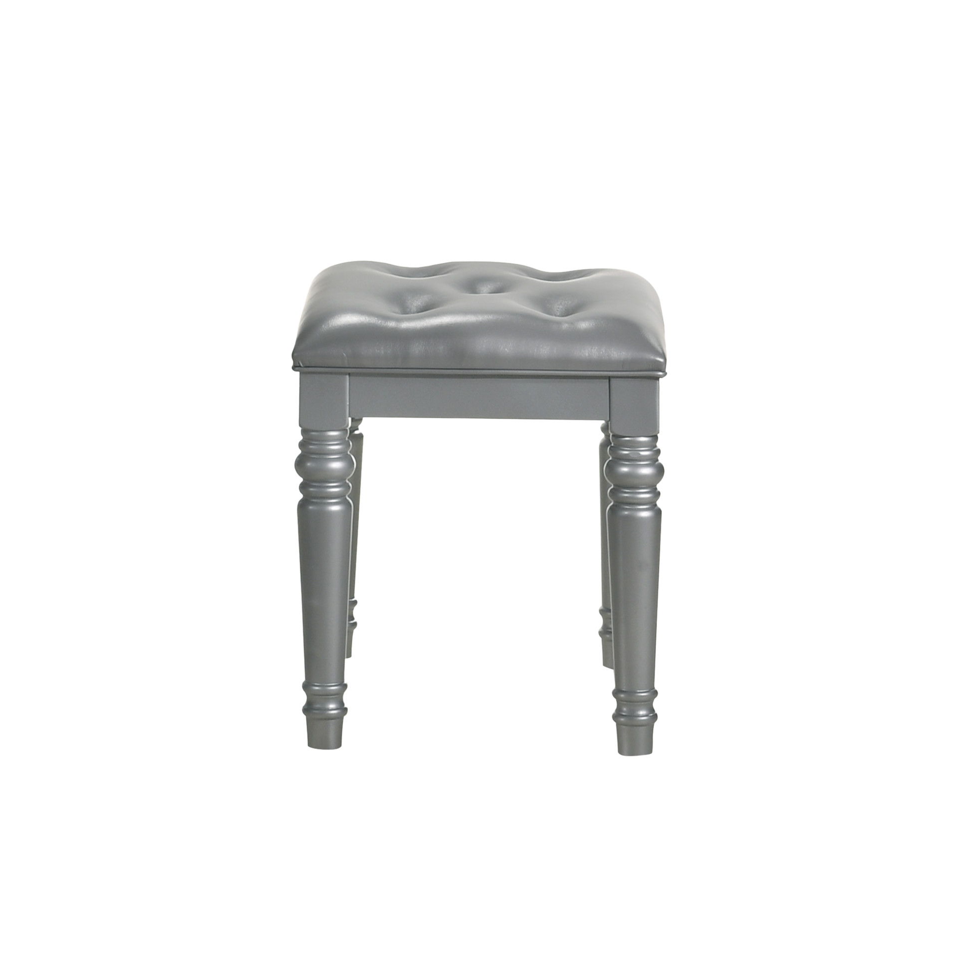 Valentino - Vanity Table Stool - Silver