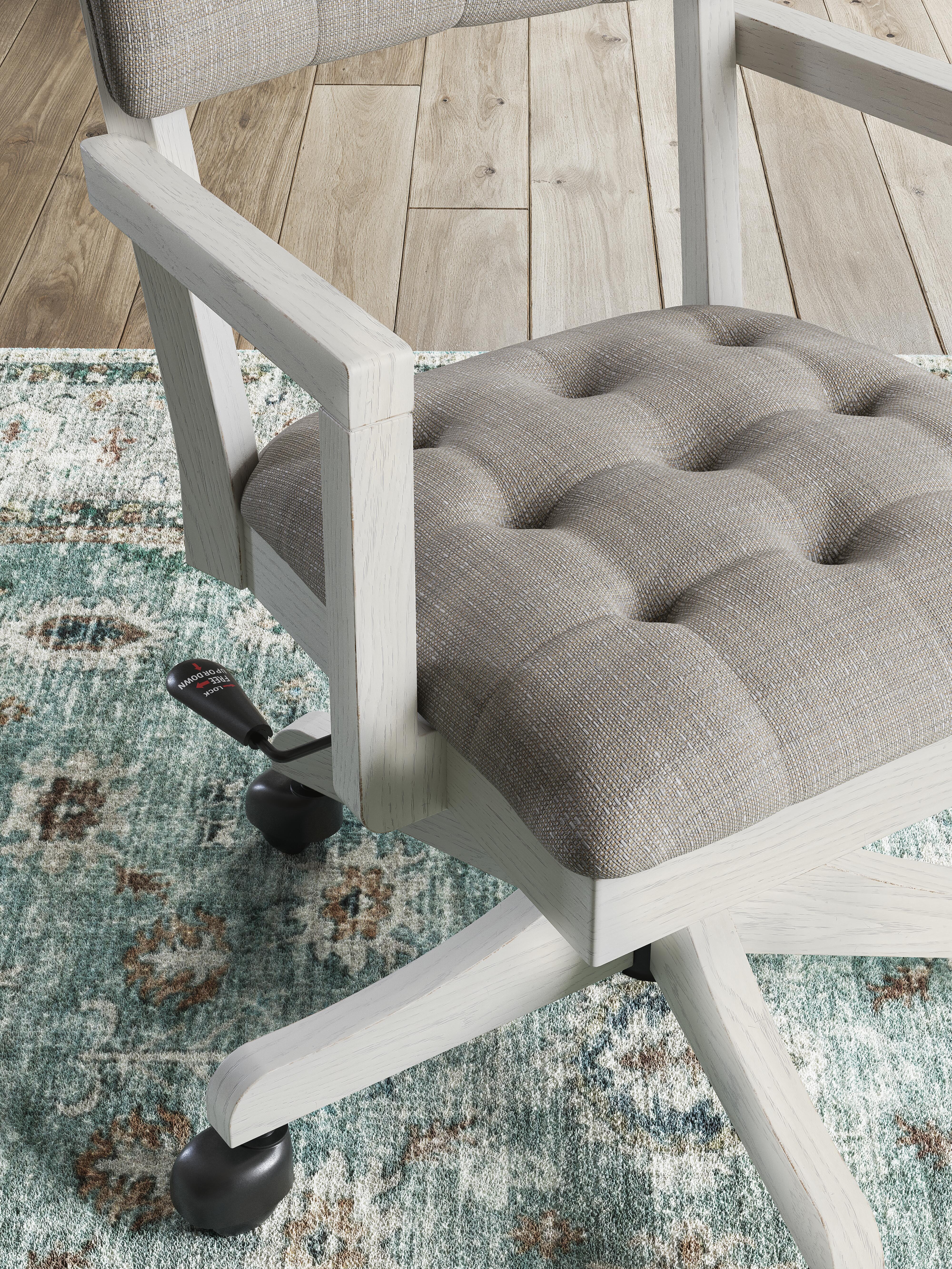 Ashley Furniture Robbinsdale - Home Office Desk Chair - Antique White - Image 8