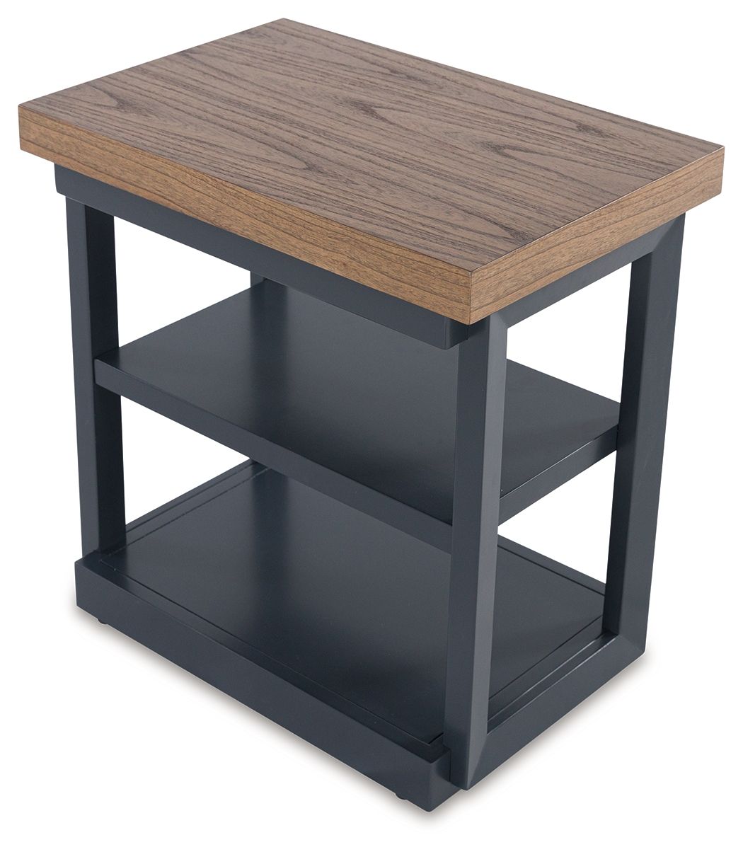 Ashley Furniture Landocken - Occasional Table Set (Set of 3) - Brown / Blue - Image 7