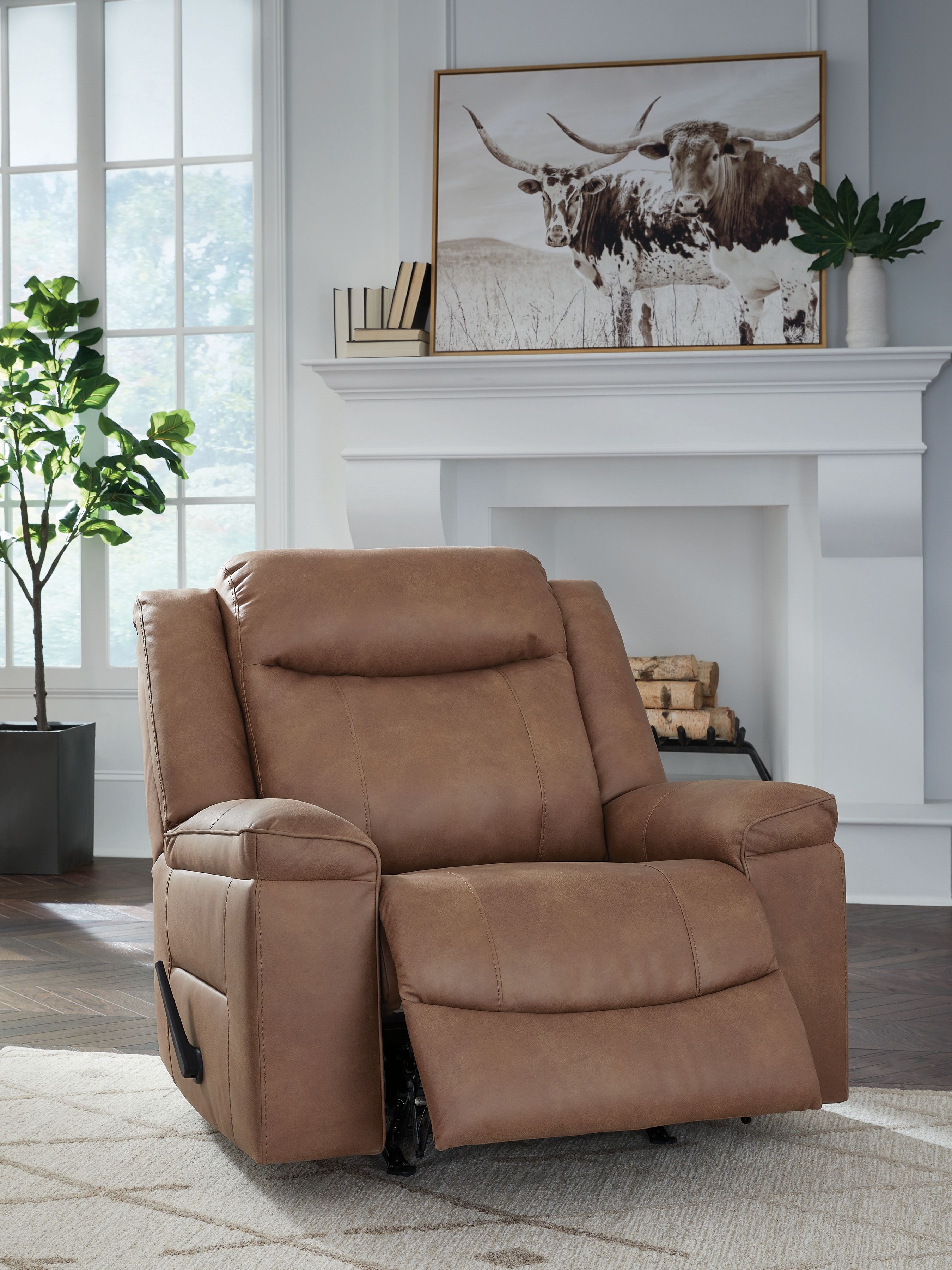 Ashley Furniture Status Check - Rocker Recliner - Caramel - Image 8