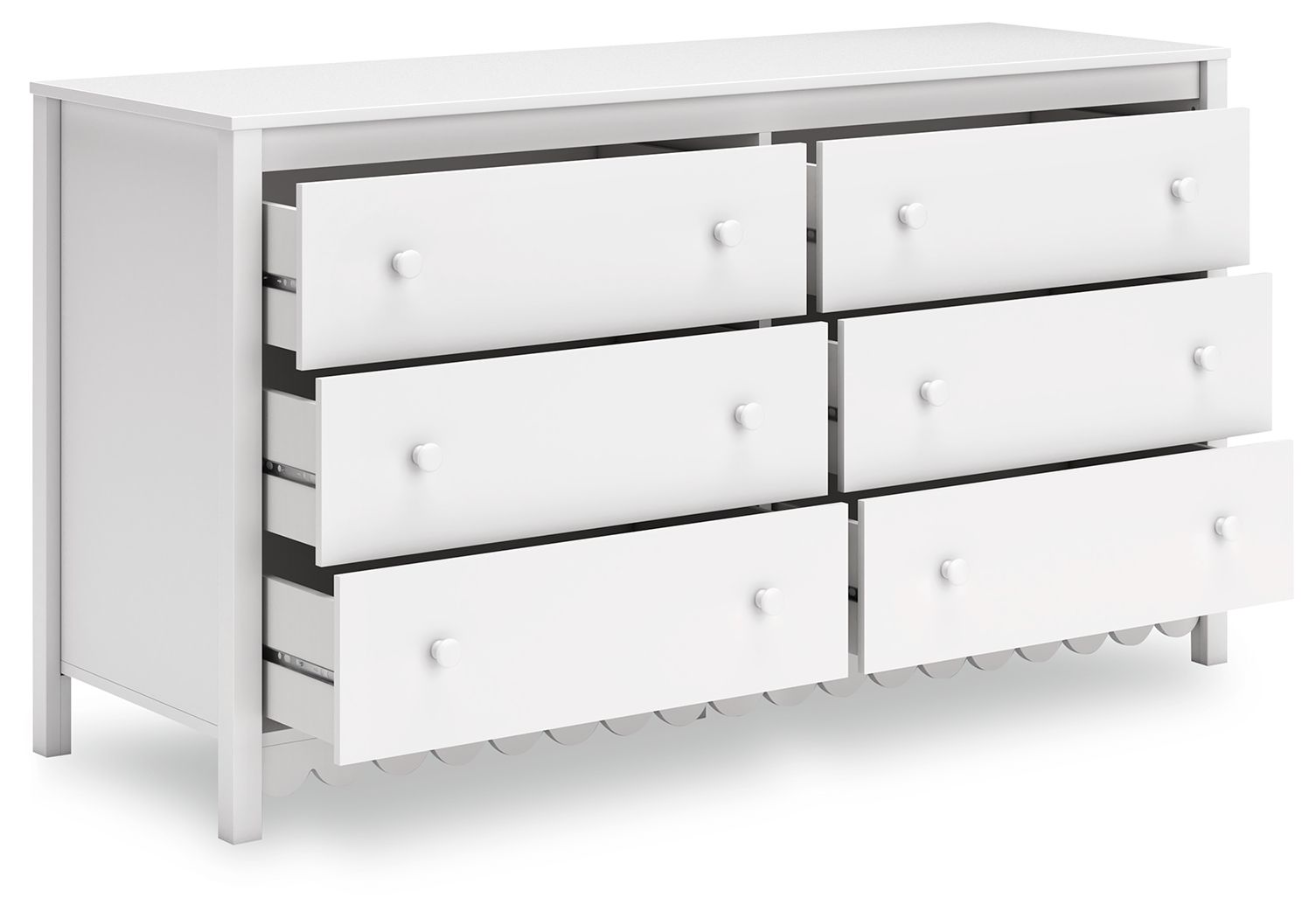 Hallityn - 6 Pc. - Dresser, Chest, Full Panel Platform Bed, 2 Nightstands - White