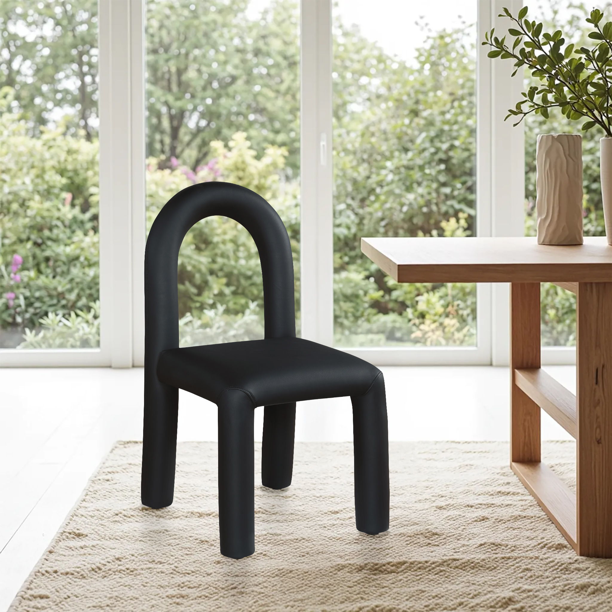 Amari - Faux Leather Dining Chair (Set of 2) - Black
