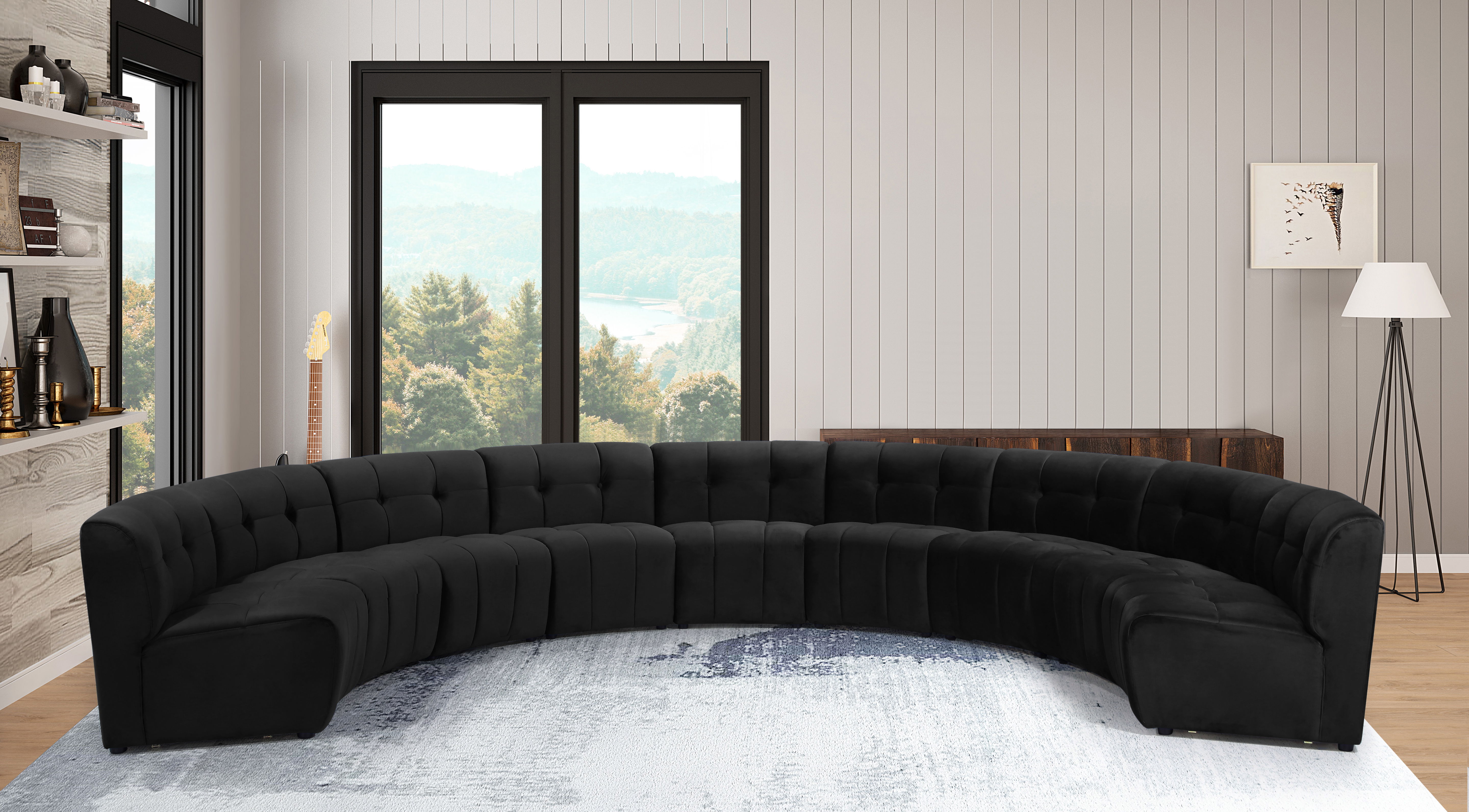 Limitless - 9 Piece Modular Sectional - Black