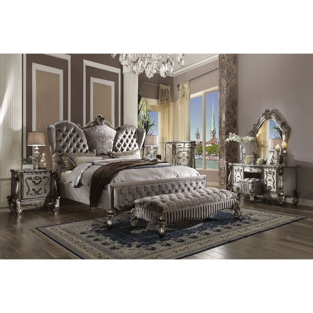 Versailles - Nightstand - Antique Platinum, silver, view 2