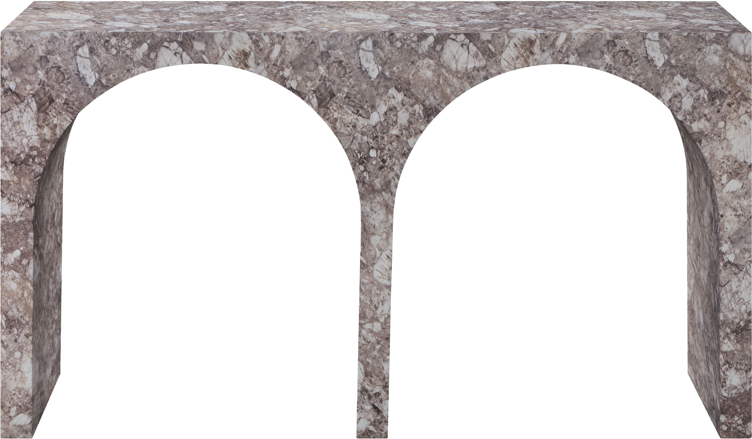Faenza - Marble Finish Console Table - Brown