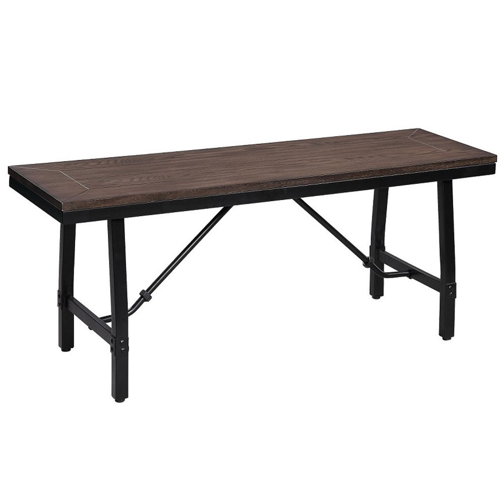 Mariatu - Bench - Oak & Black, black, view 2