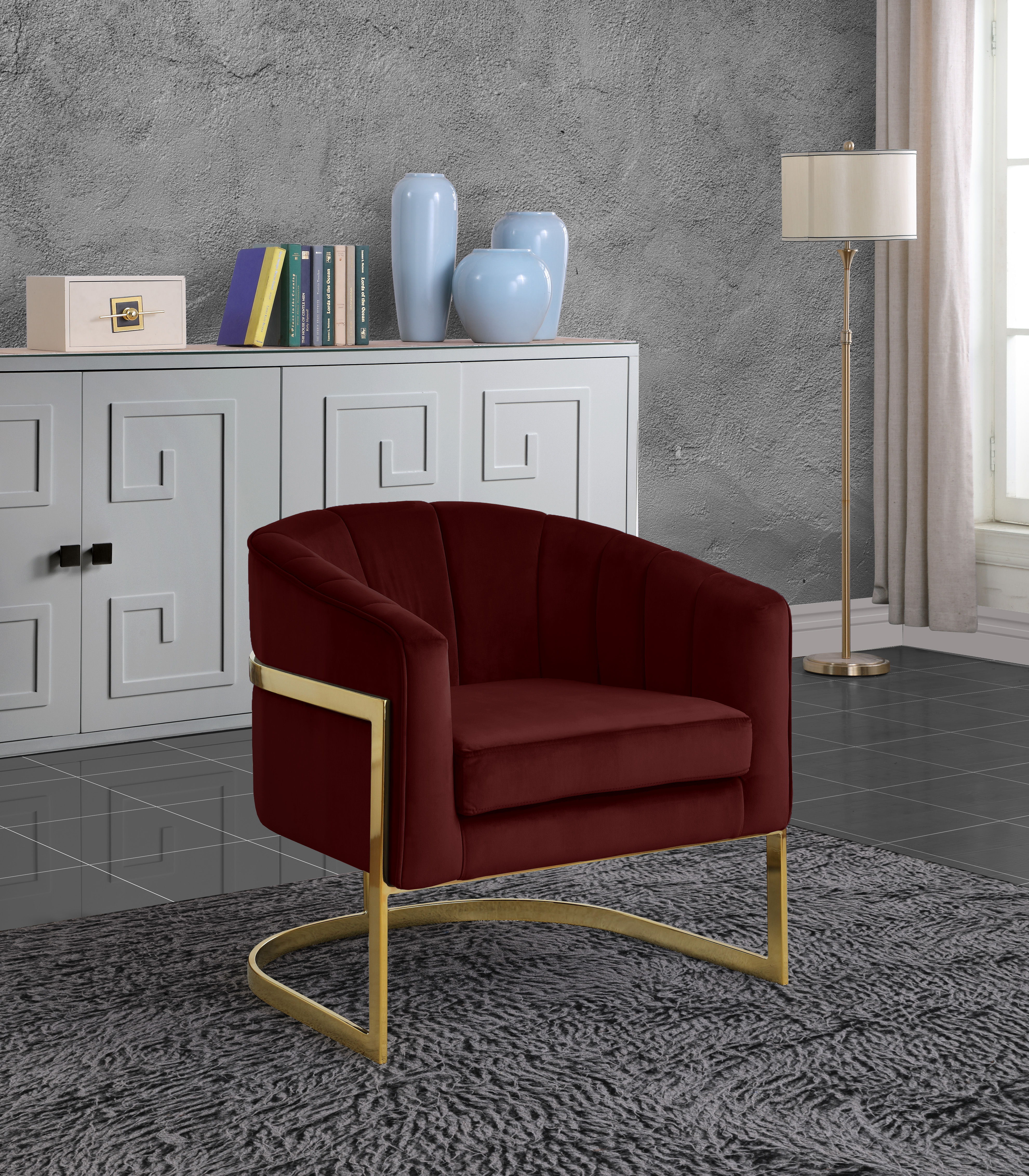Carter - Accent Chair - Burgundy