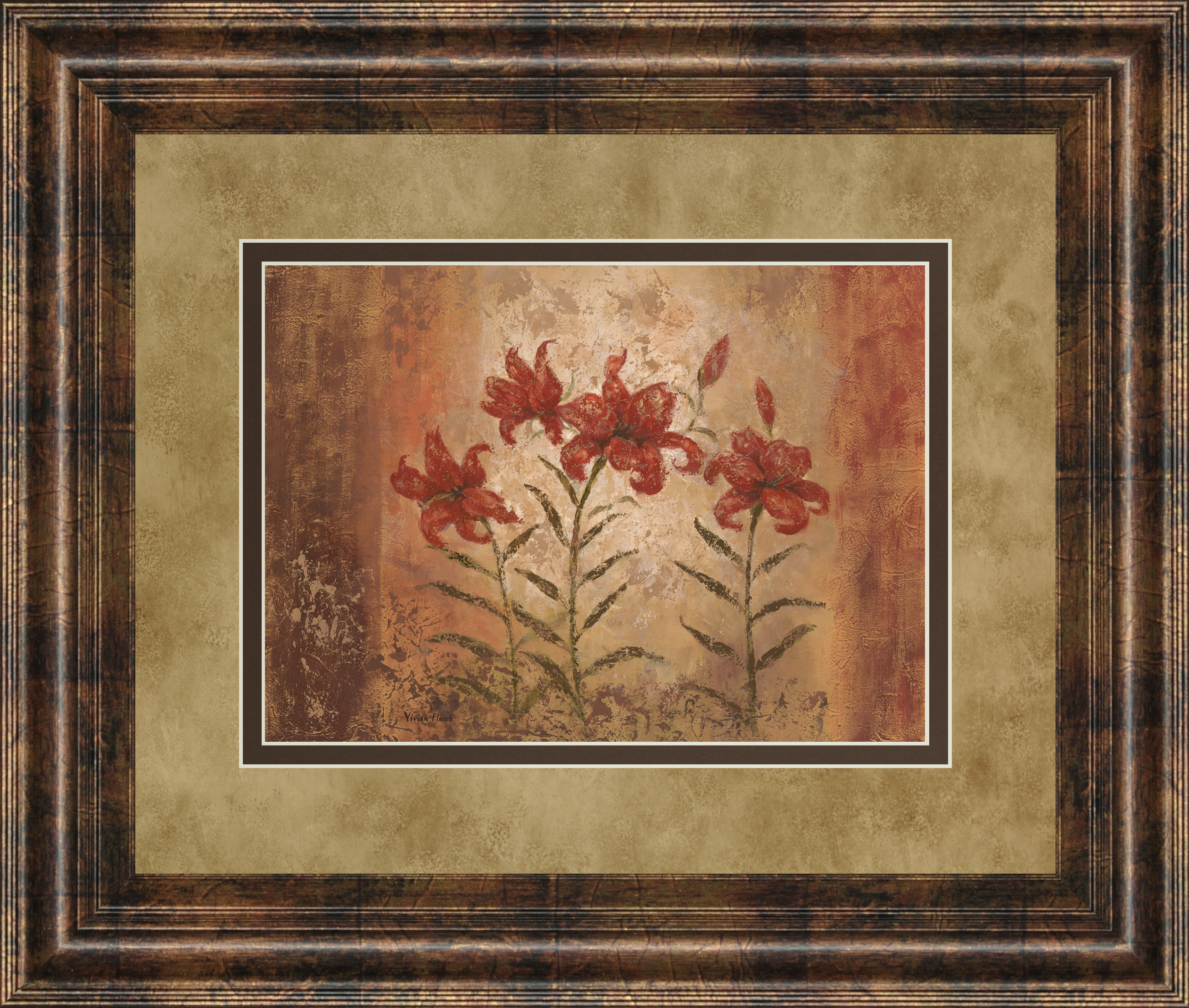 Classy Art The Lily Style By Vivian Flasch Framed Print - Thumbnail 2