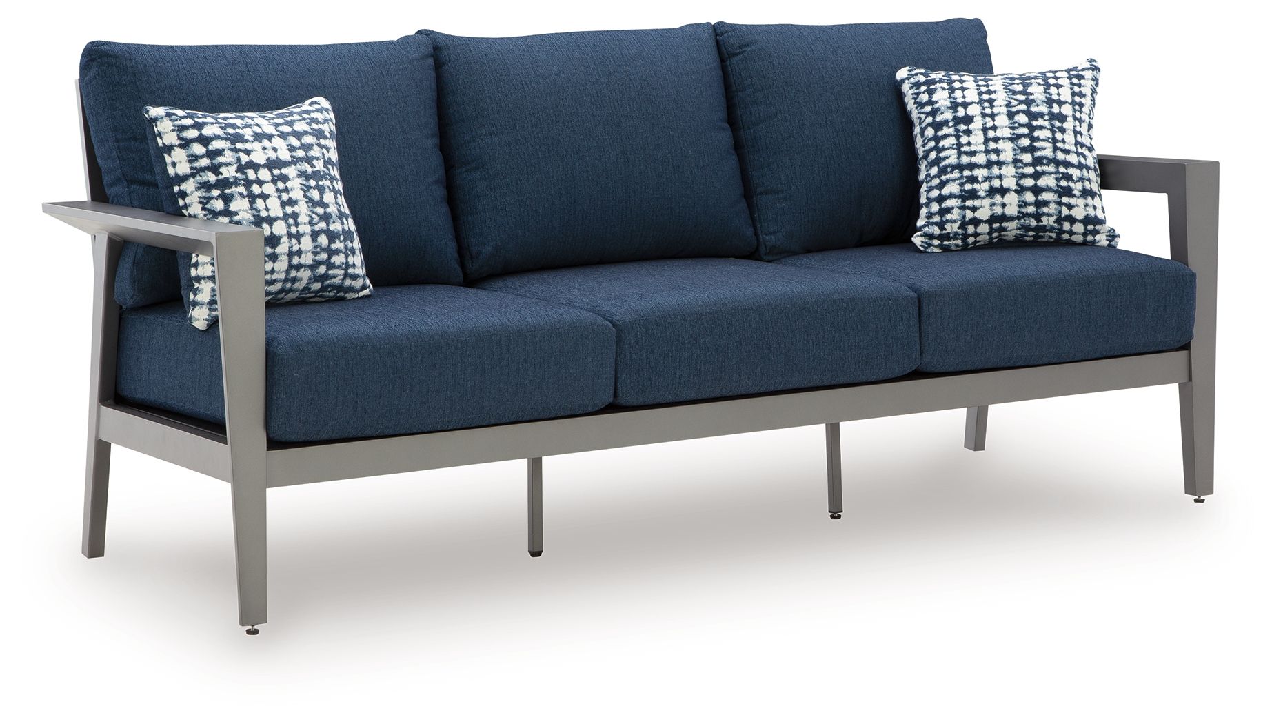 Ashley Furniture Gali - Sofa / Chairs / Table Set (Set of 4) - Gray / Blue - Image 5