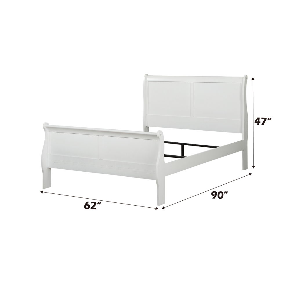 Louis Philippe - Queen Bed - White, white, view 5