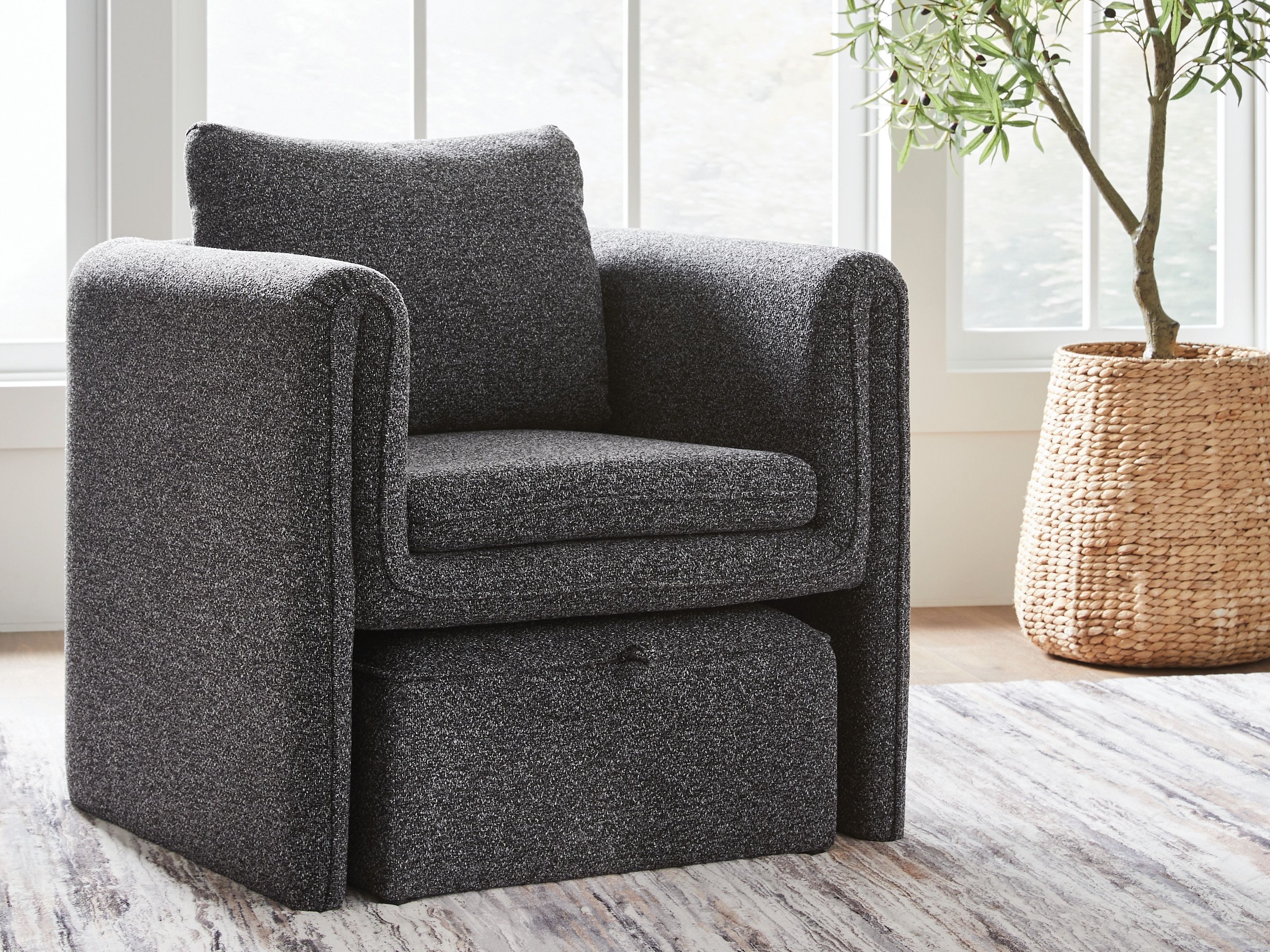 Ashley Furniture Vreni - Accent Chair - Charcoal / Black - Image 6