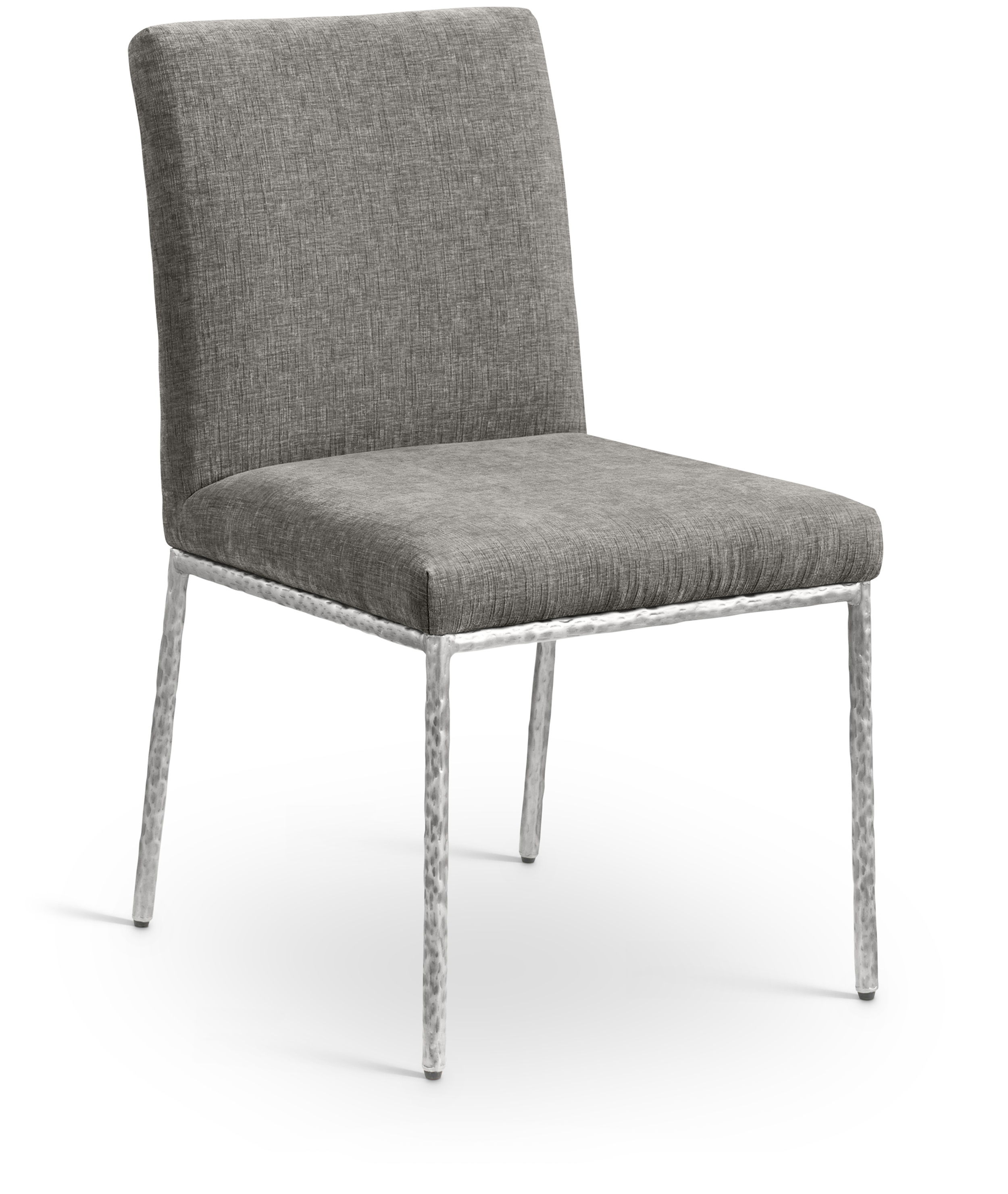Reeves - Chenille Fabric Upholstered Dining Side Chair (Set of 2) - Gray
