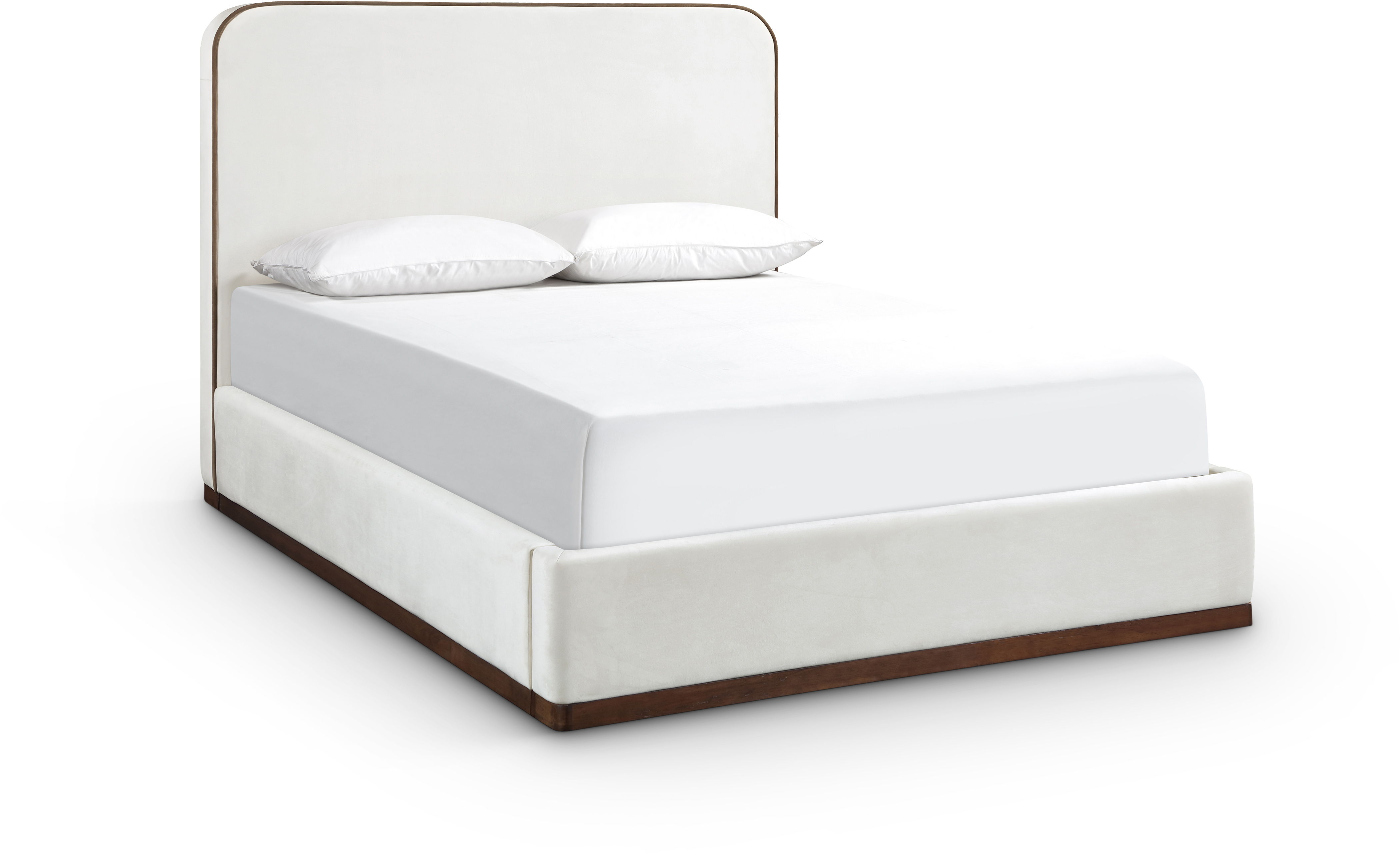 Rava - King Bed - Cream / Beige