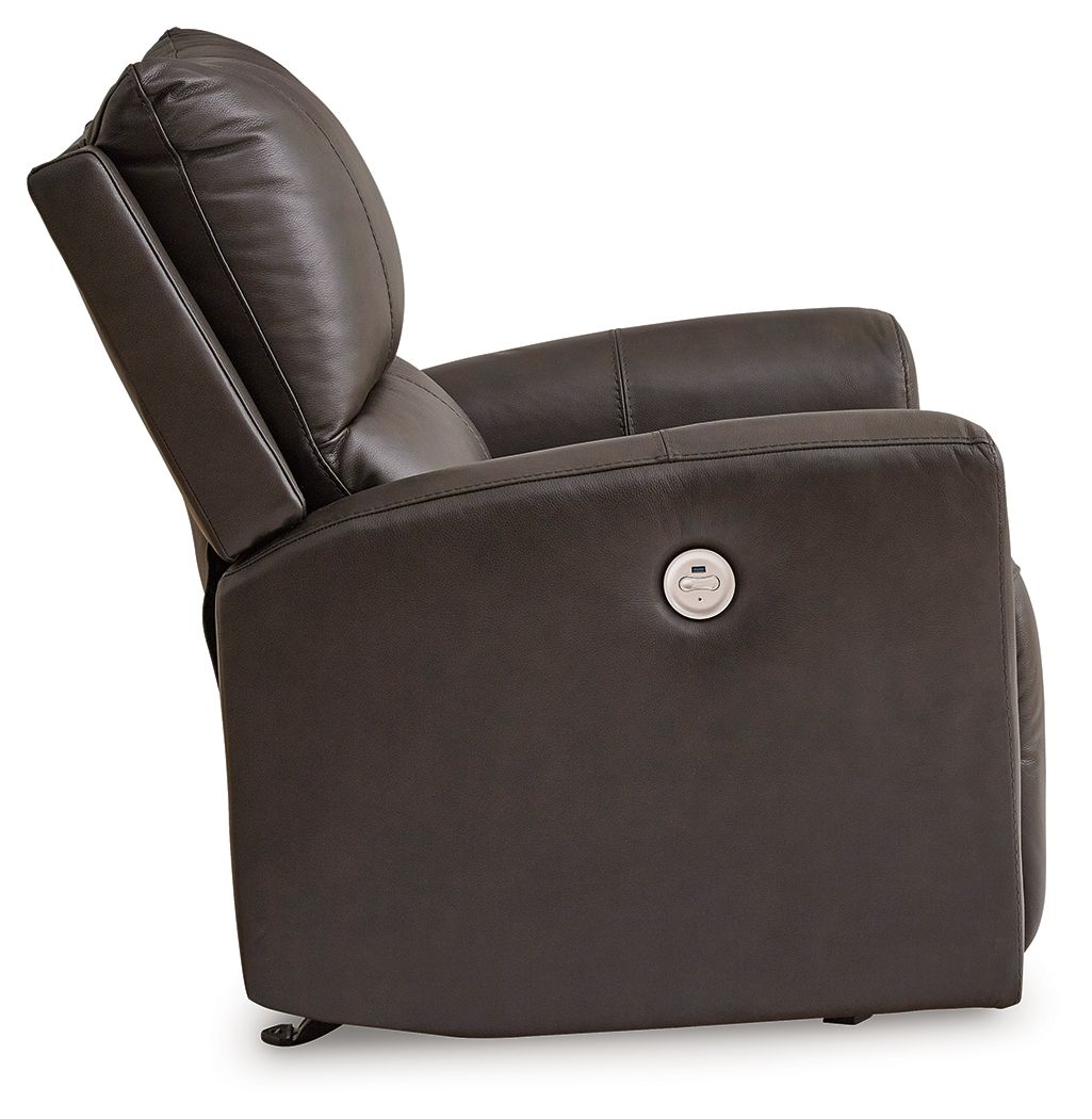 Ashley Furniture Boxmere - 3 Pc. - Power Reclining Sofa, Power Reclining Loveseat With Console, Power Rocker Recliner - Storm - Image 14